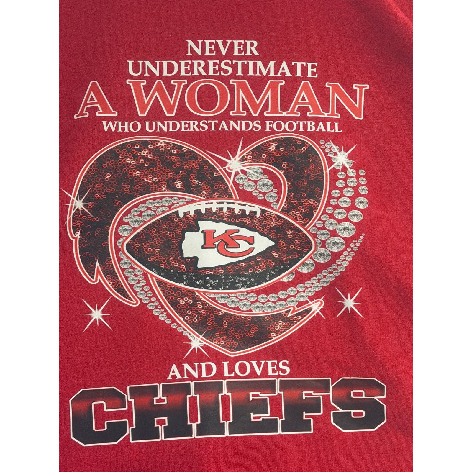 Gildan Kansas City Chiefs Size Woman's Large red sweatshirt Size L / US 10 / IT 46 - 3 Thumbnail