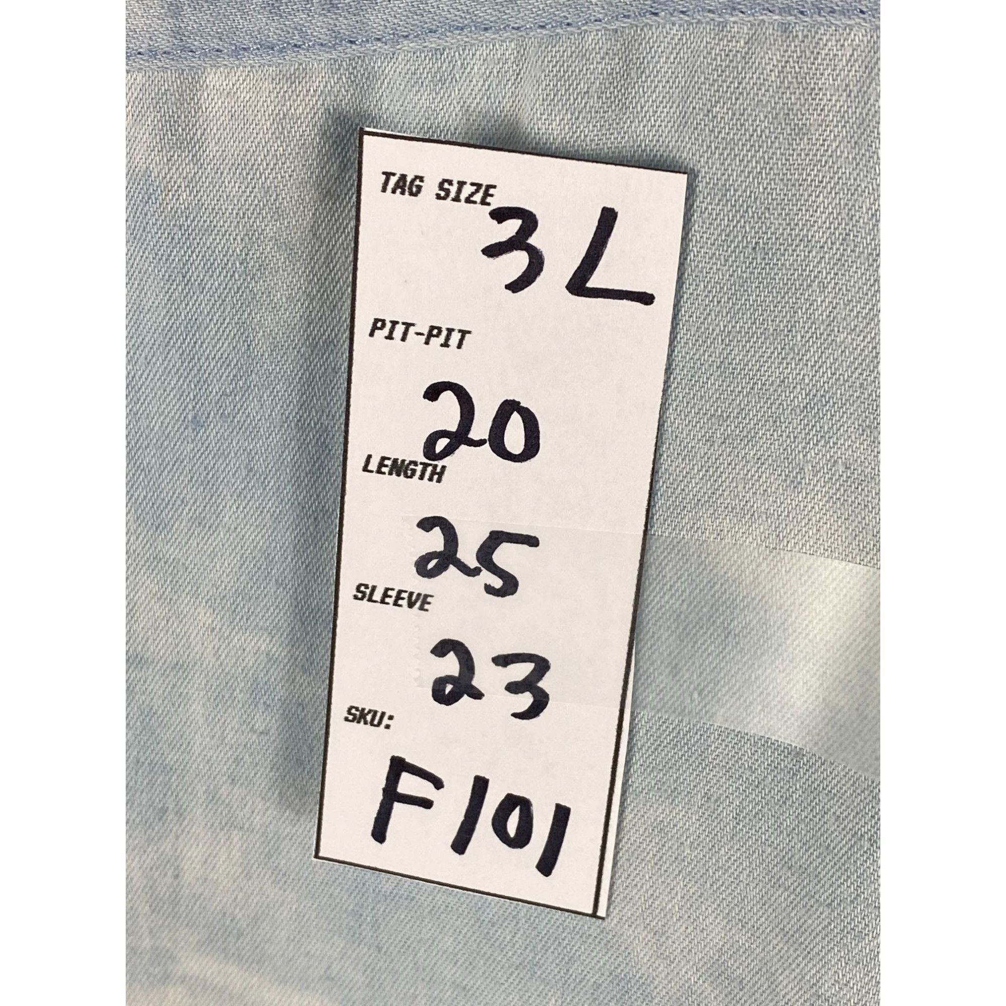 Other × Vintage VTG Folded & Hung Blue Label Acid Wash Button-Up Long Sleeve Size L / US 10 / IT 46 - 4 Thumbnail