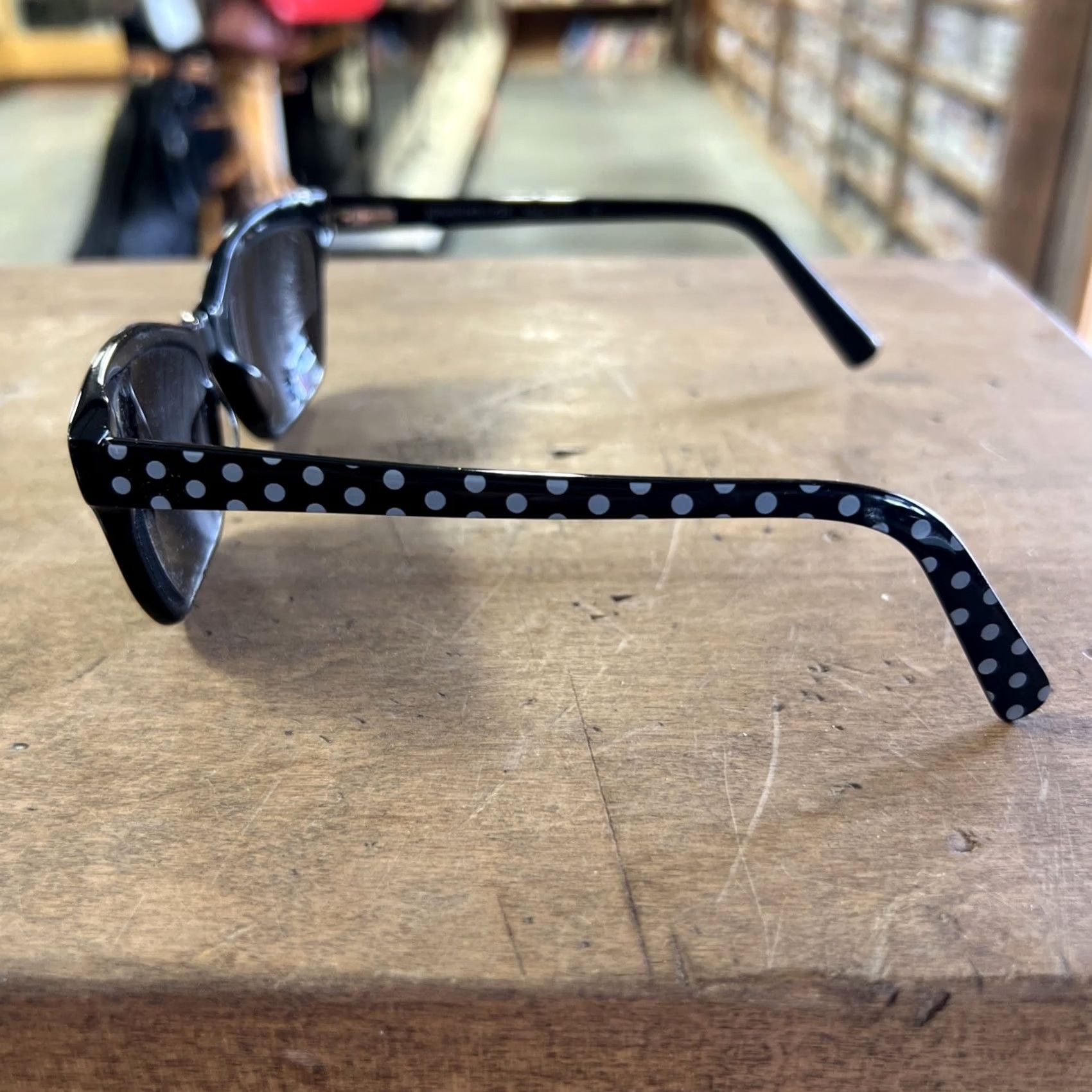 Vintage Jonathan Cate Sunglasses Frames Cat Eye Tutti Fruitti Polka 54 17-135 Black White Polka Dot Womens Retro Italy Frames Only Size ONE SIZE - 4 Thumbnail
