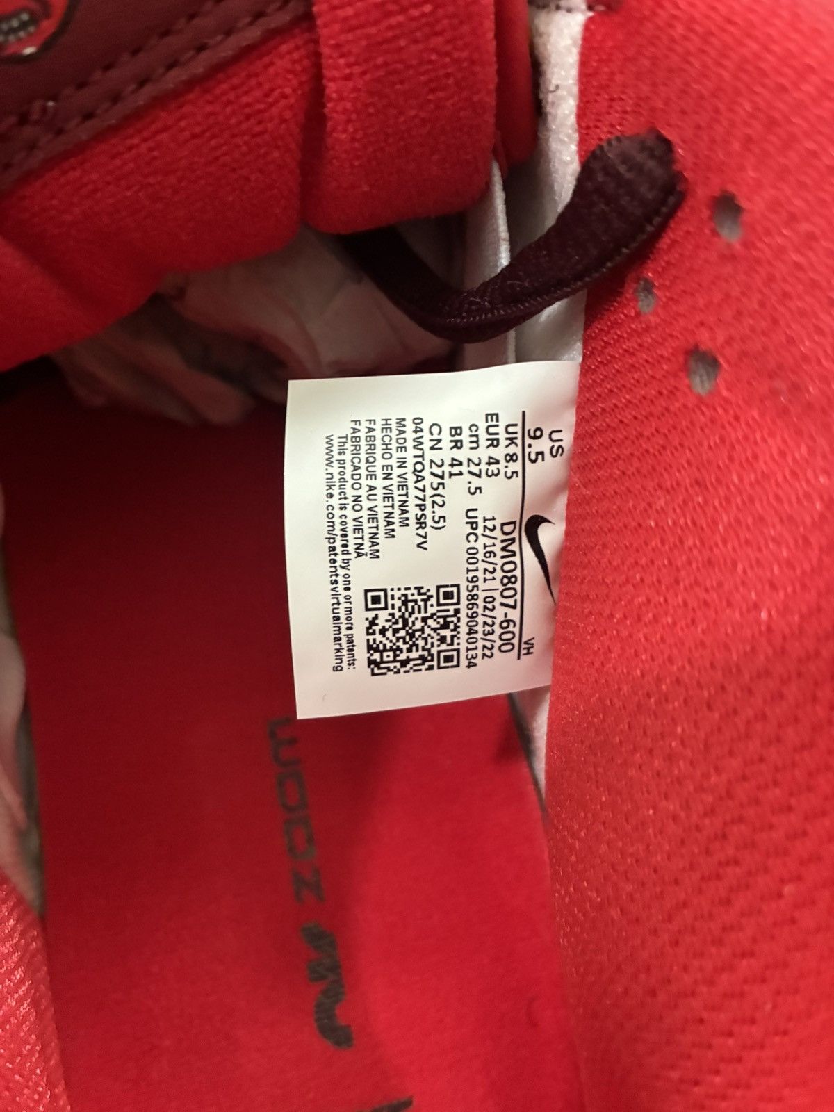 Nike Nike Sb Dunk Low Cherry SKU DM0807-600 Brand New Size 9.5M Size US 9.5 / EU 42-43 - 7 Thumbnail