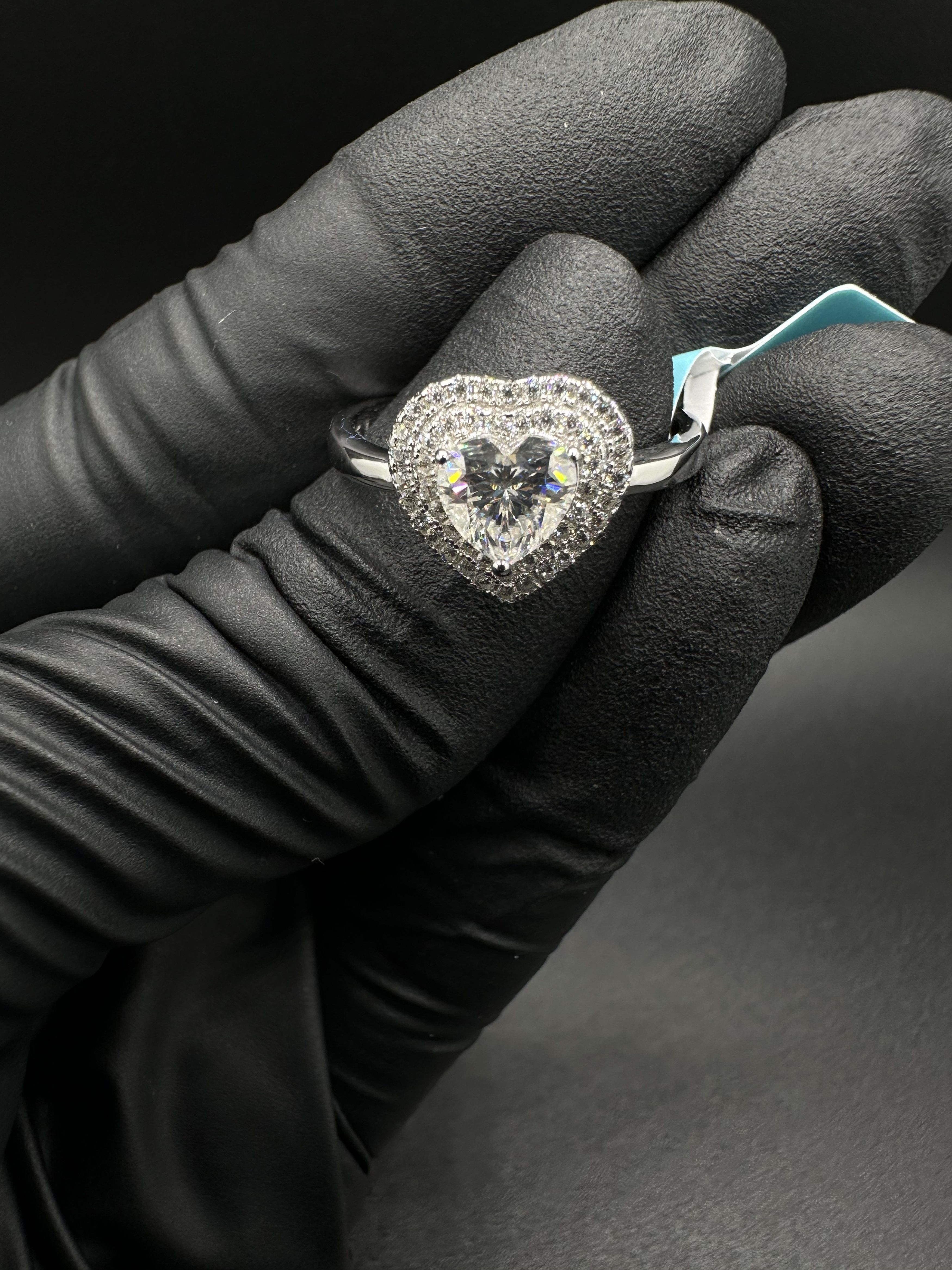 Jewelry MOISSANITE SOLITAIRE W/ MULTI STONE HEART SHAPE Size ONE SIZE - 2 Thumbnail