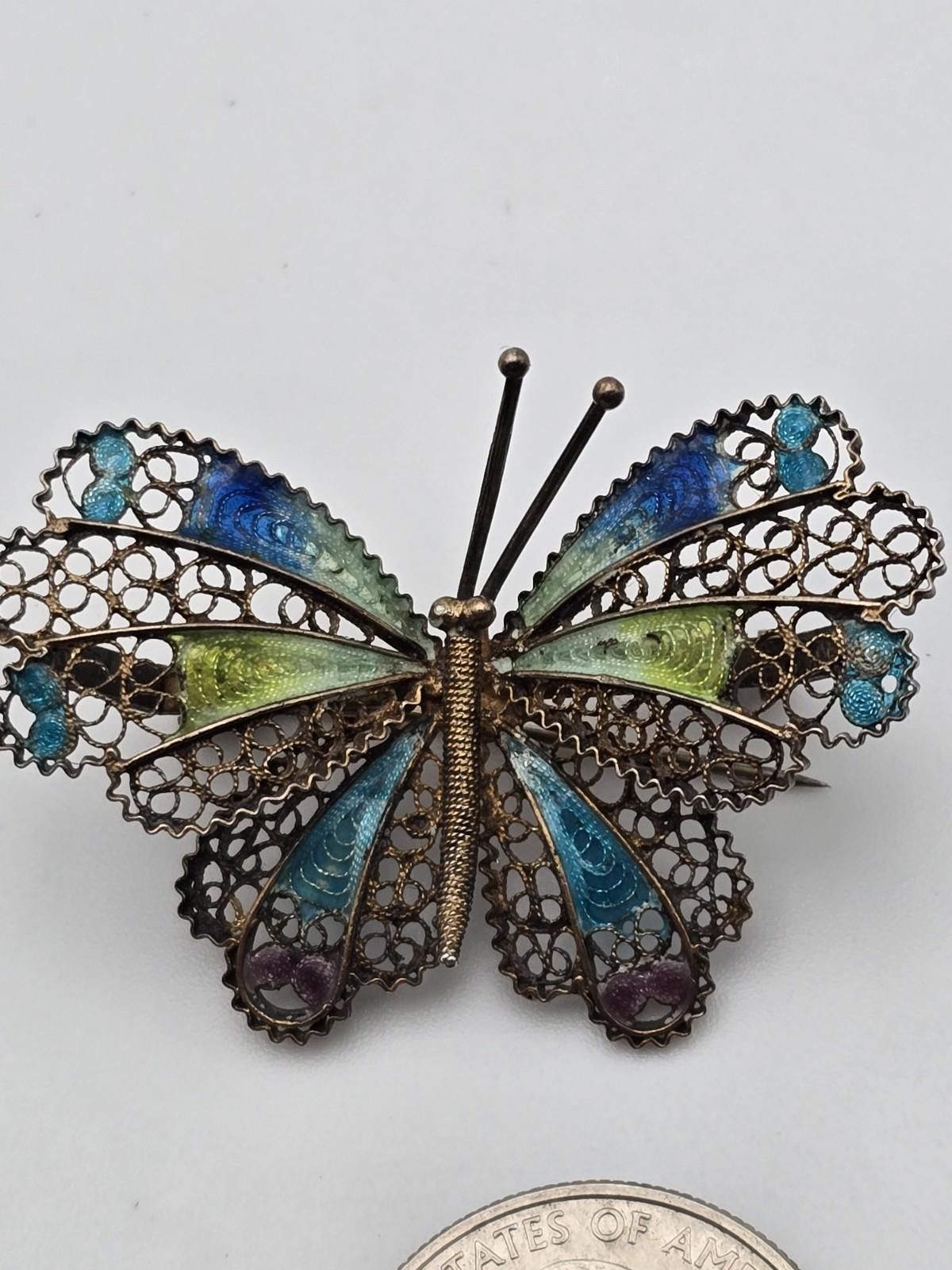 Other Lot of 3 Vintage Silver Filigree Brooches Size ONE SIZE - 8 Thumbnail