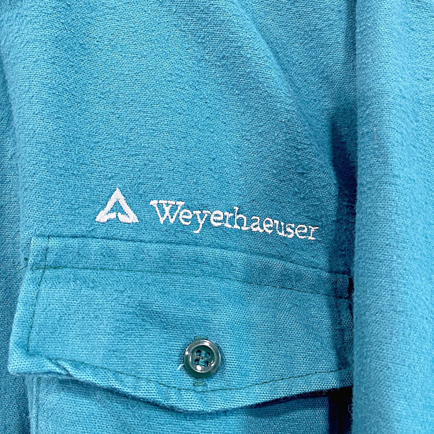 Woolrich Woolen Mills Weyerhaeuser Vintage USA Made Chamois Shirt Blue Mens XXL Size US XL / EU 56 / 4 - 3 Thumbnail