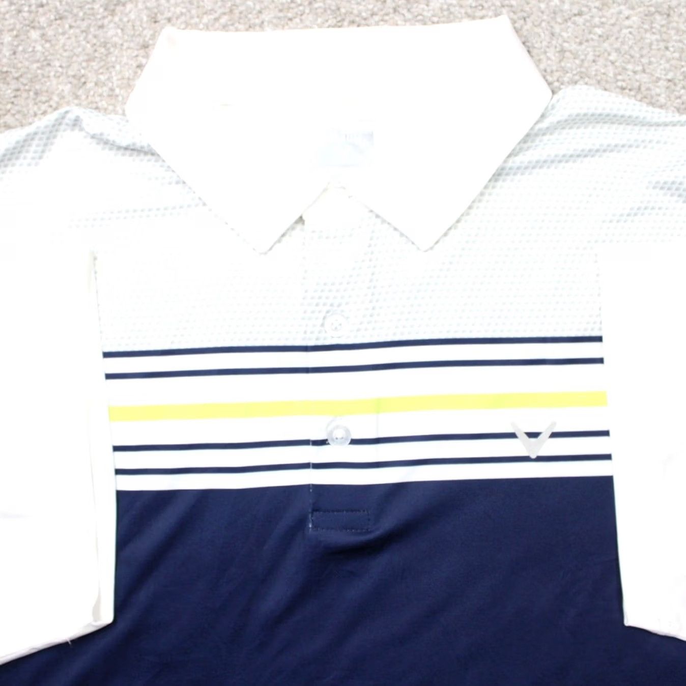 Callaway Callaway Polo Shirt Mens XL Blue/White/Yellow Opti-Dri Golf Short Sleeve Polo Shirt Size US XL / EU 56 / 4 - 2 Thumbnail