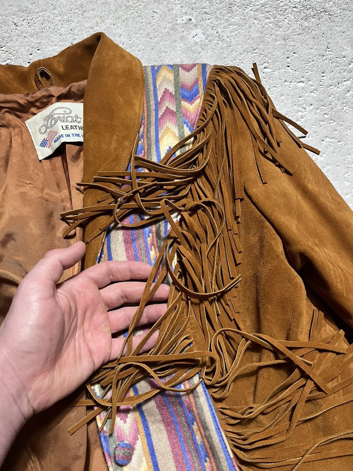 Cowboy Equipment Vintage Woman’s Made USA Lariat Leather Western Jacket Size M / US 6-8 / IT 42-44 - 13 Thumbnail