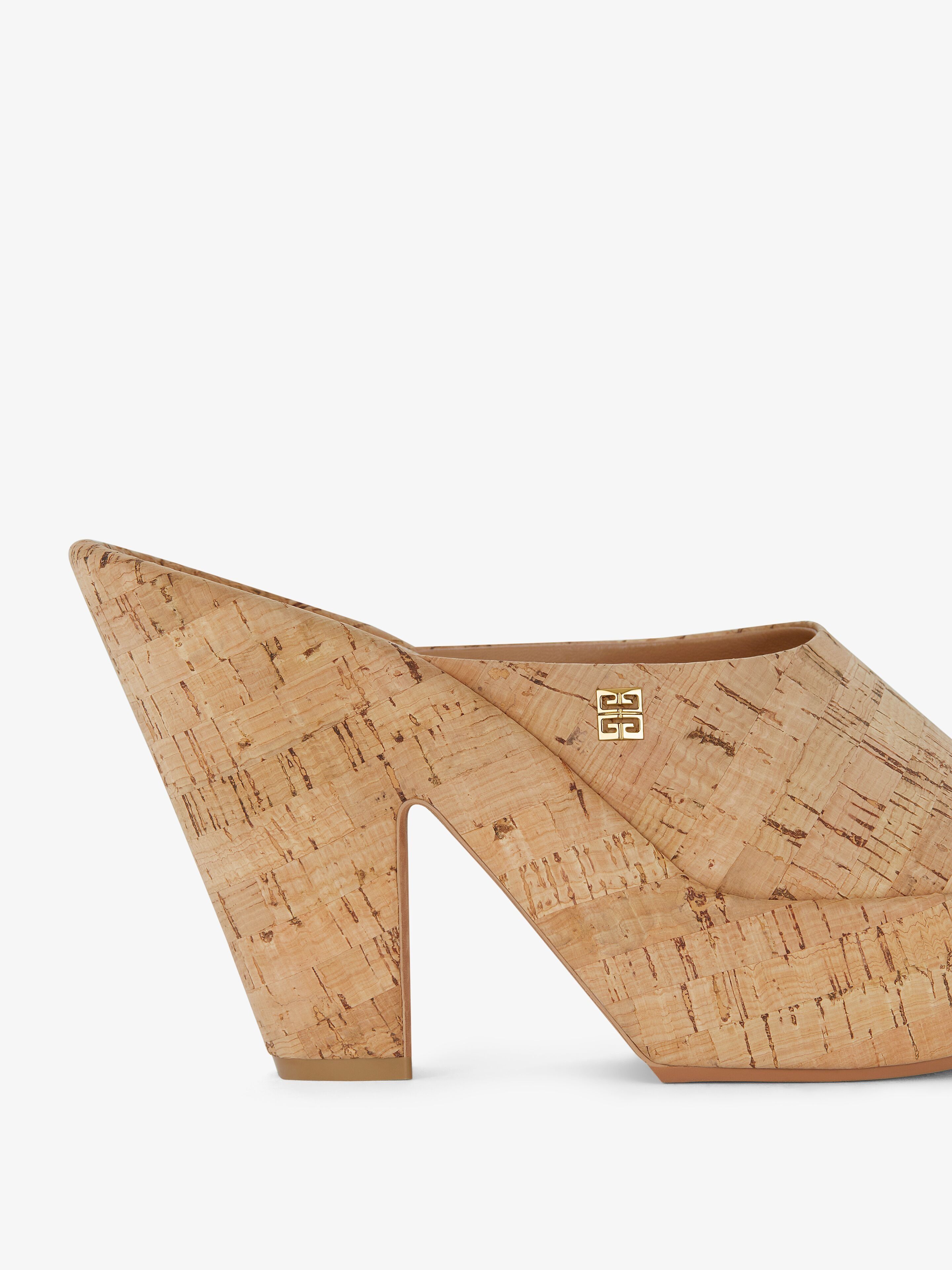 Givenchy o1w1db10925 4G Doll Mules in Cork in Beige Size US 10.5 / IT 40.5 - 5 Thumbnail