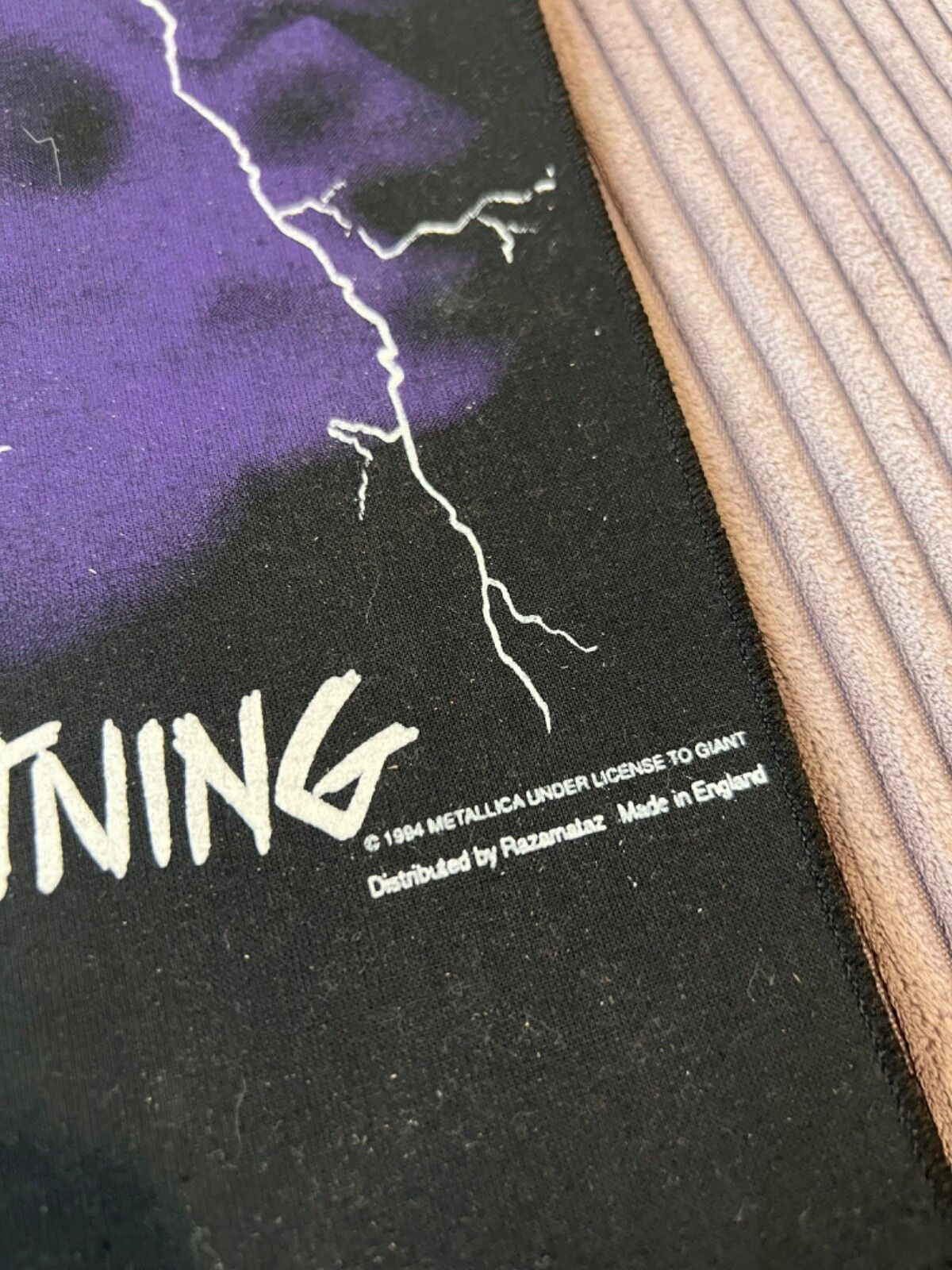 Band Tees Vintage 1994 Metallica Ride Lightning Metal Back Patch Size ONE SIZE - 2 Thumbnail
