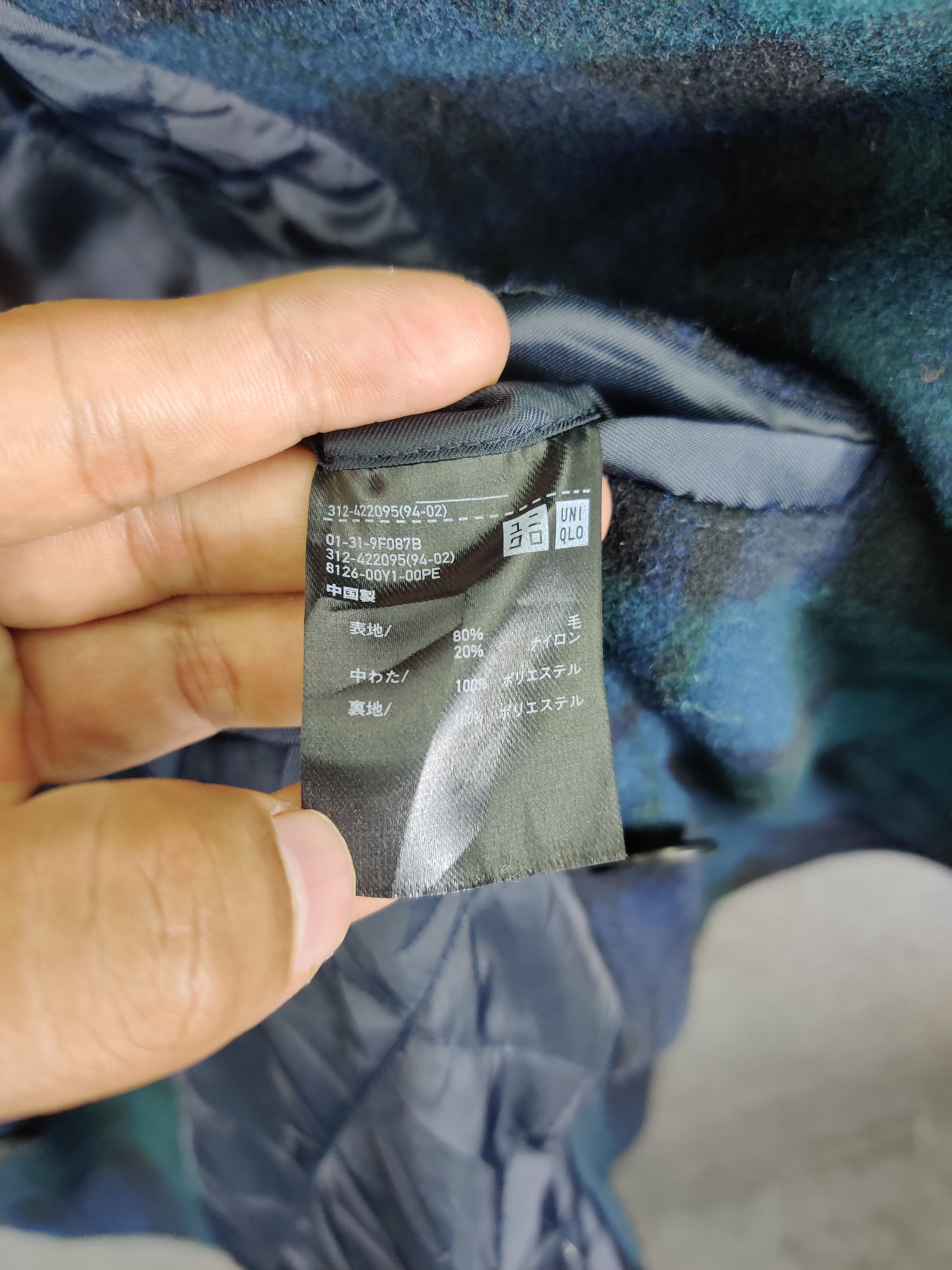 J.W. Anderson Uniqlo Wool Checked Double Breasted Coat