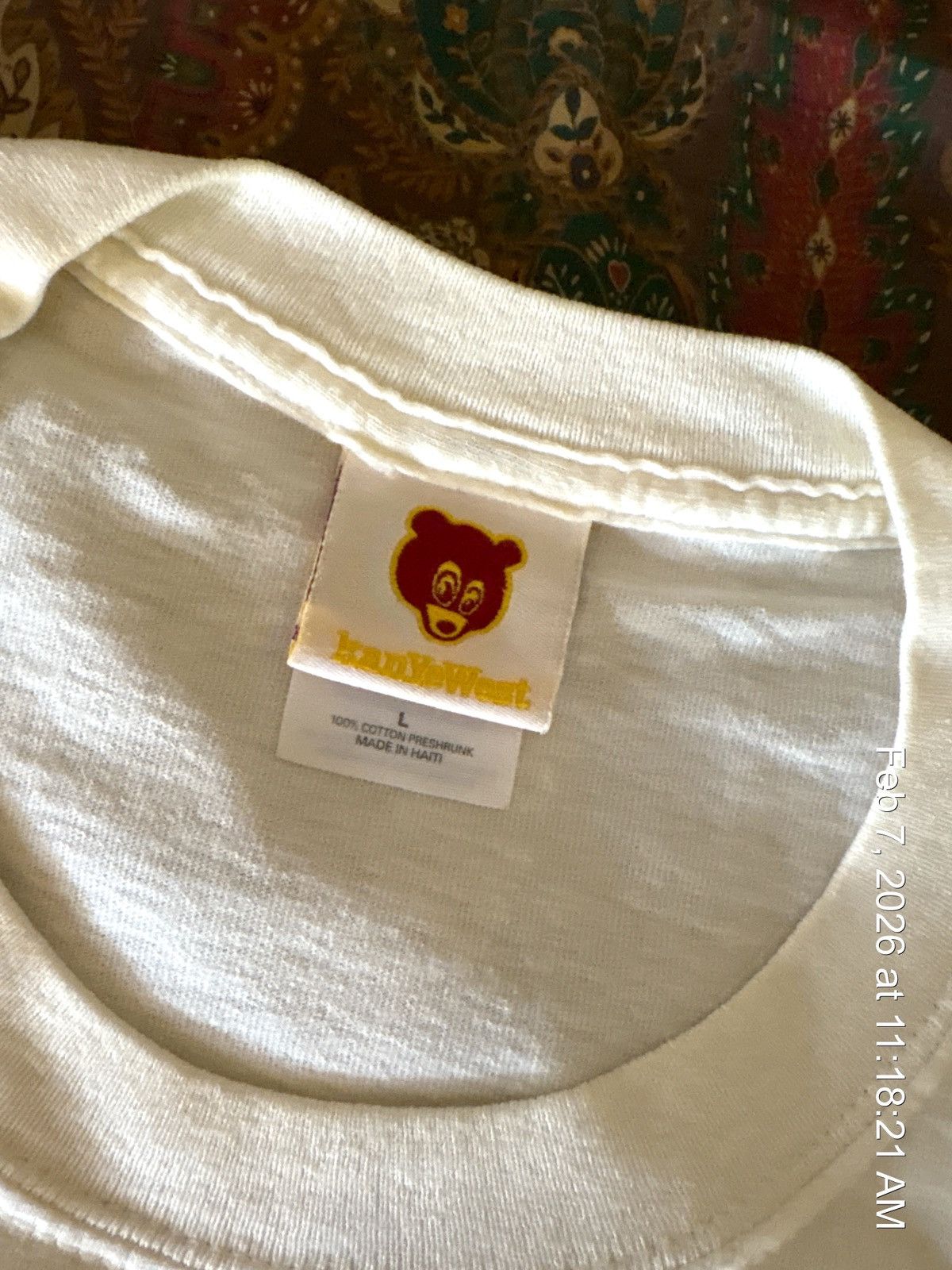 Kanye West RARE Kanye West Fan Club College Dropout Teddy Bear Sketch Size US L / EU 52-54 / 3 - 9 Thumbnail