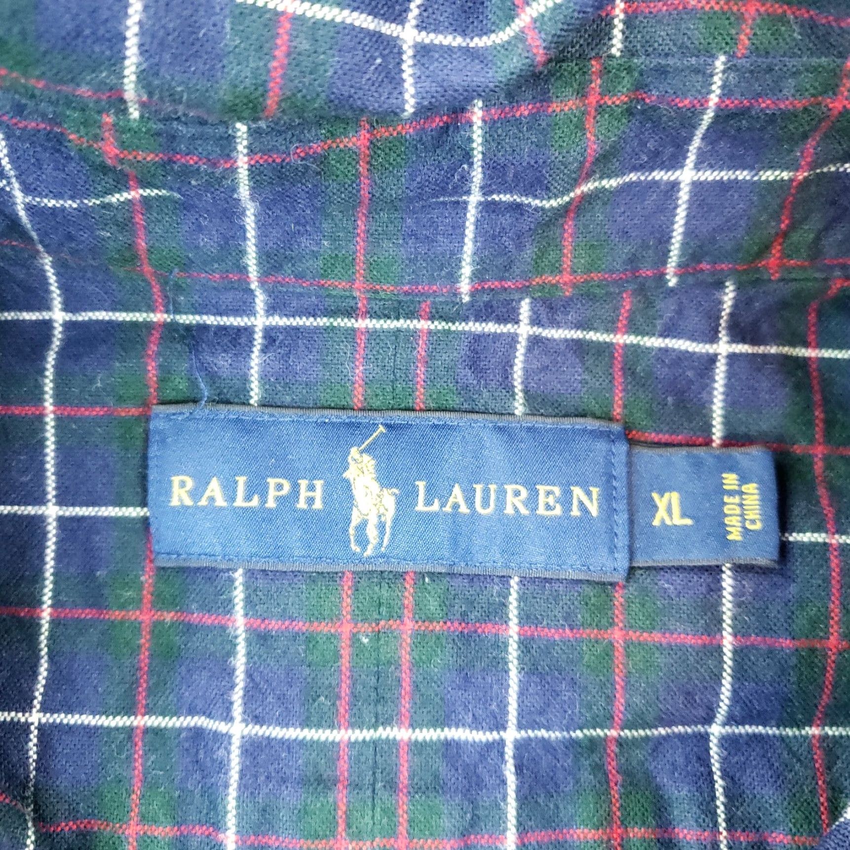 Ralph Lauren Ralph Lauren Blue Plaid Long Sleeve Button Up Shirt Mens Extra Large Size US XL / EU 56 / 4 - 5 Thumbnail