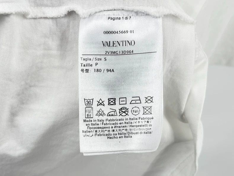 Valentino ValentinoSS23 White LOGO Short Sleeve 2502-Nextarrow Size US S / EU 44-46 / 1 - 5 Thumbnail