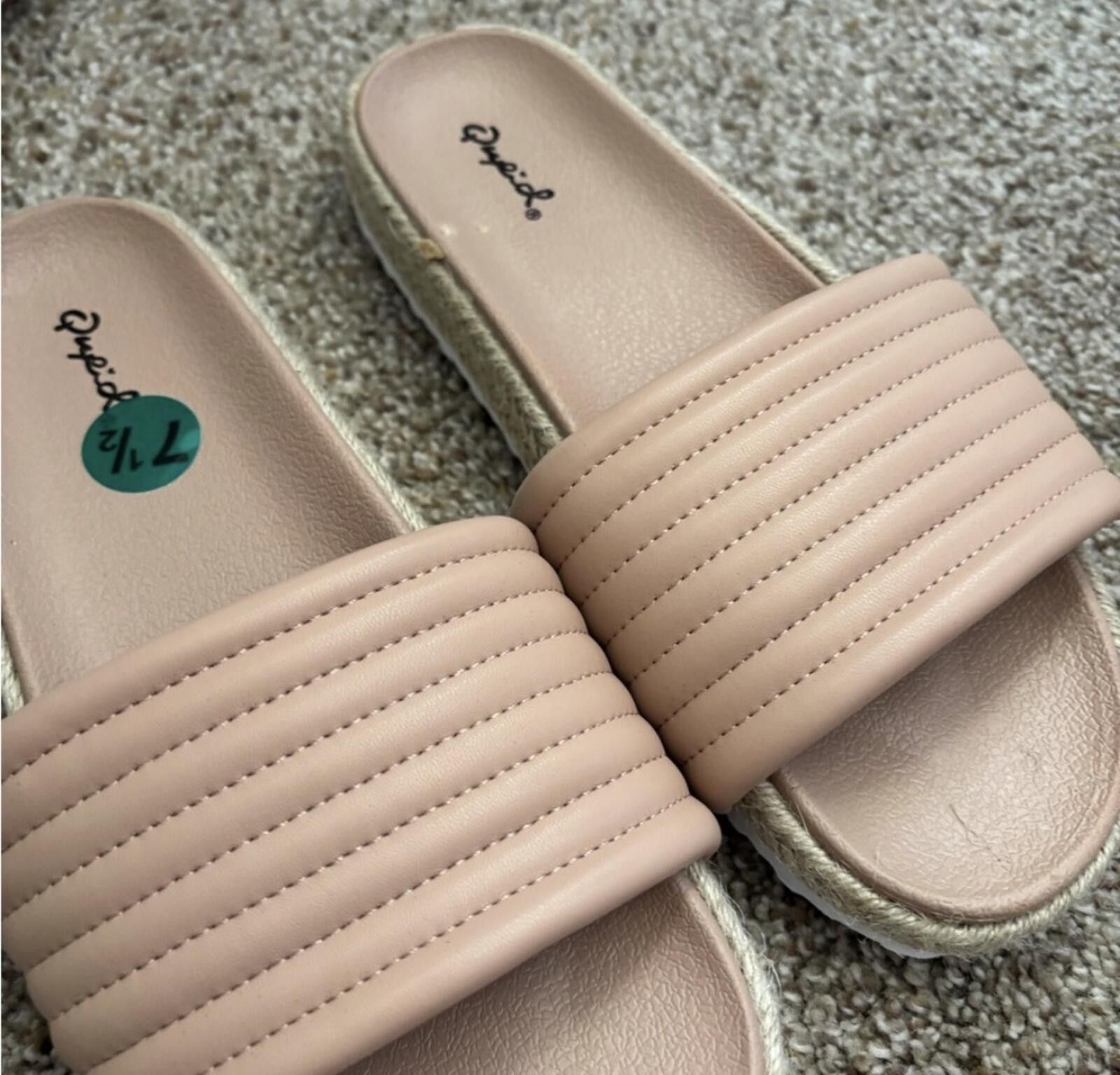 Other (Qupid) Women's Nude Slide Sandals Size US 7.5 / IT 37.5 - 2 Thumbnail