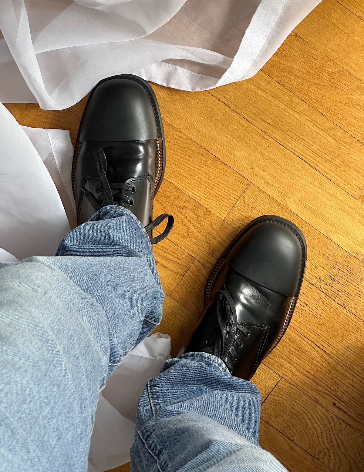 Prada Prada Commando Chunky Derbys Rubber Sole Nylon Tongue  display picture 3