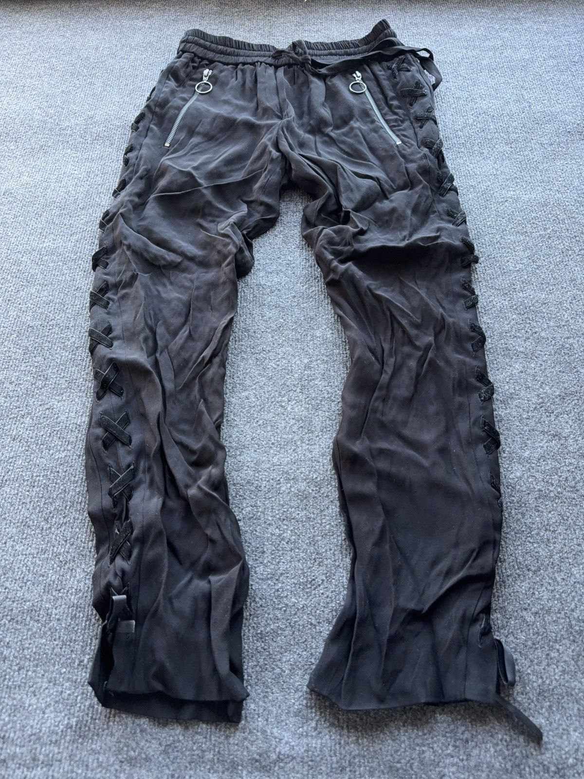 The Kooples The Kooples Sport Avant Garde Rick style Lace Up Pants XS Size 26" / US 2 / IT 38 - 1 Thumbnail