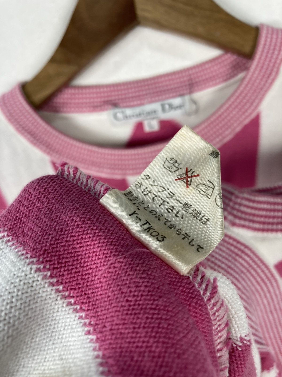 Christian Dior Monsieur Vintage Luxury Christian Dior Sports Pink Stripe Knit Vest Size L / US 10 / IT 46 - 6 Thumbnail