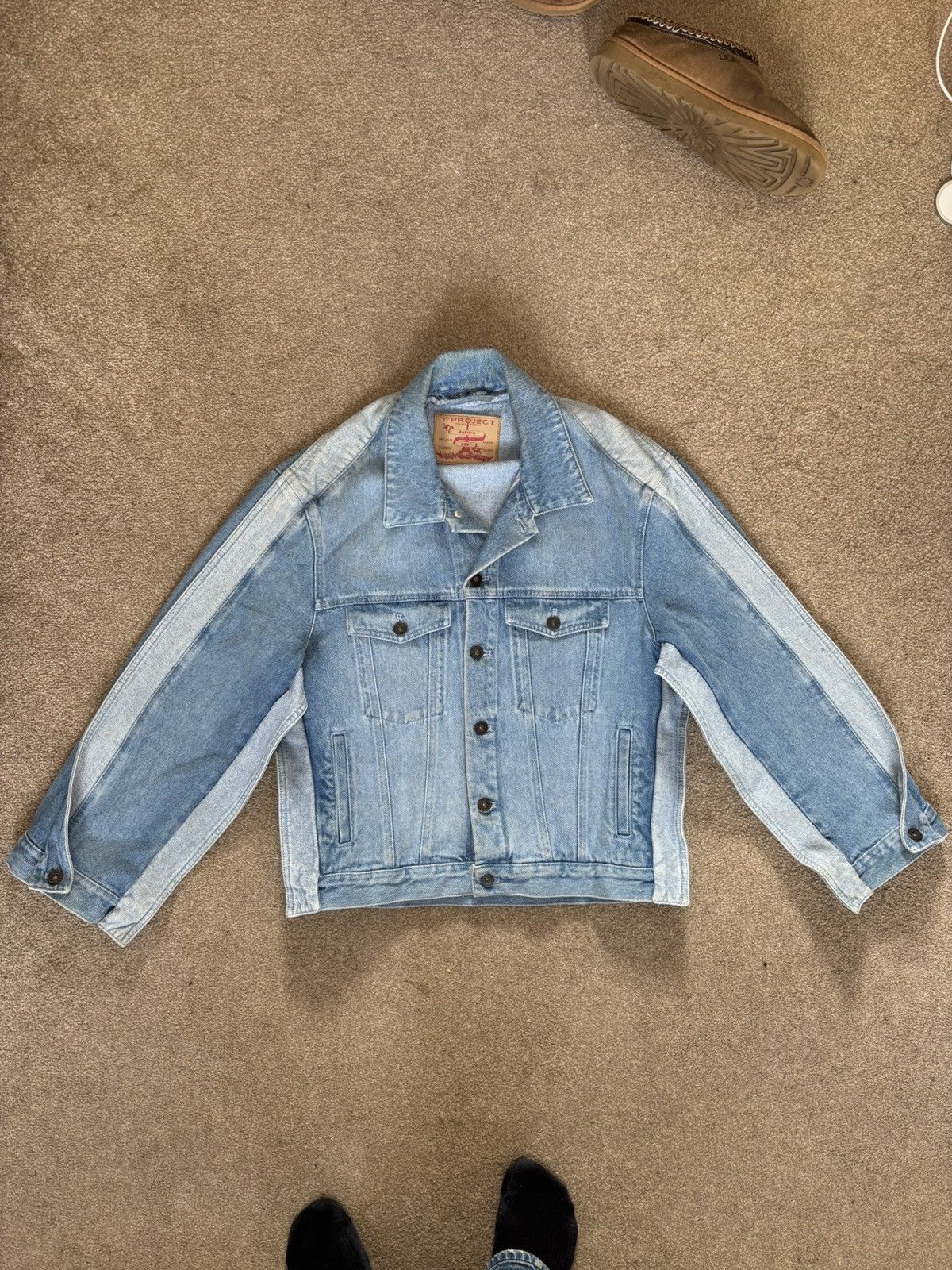 Y/PROJECT ジップアップ　パデッドジャケット Y/Project Y/Project padded oversize asymmetric denim jacket