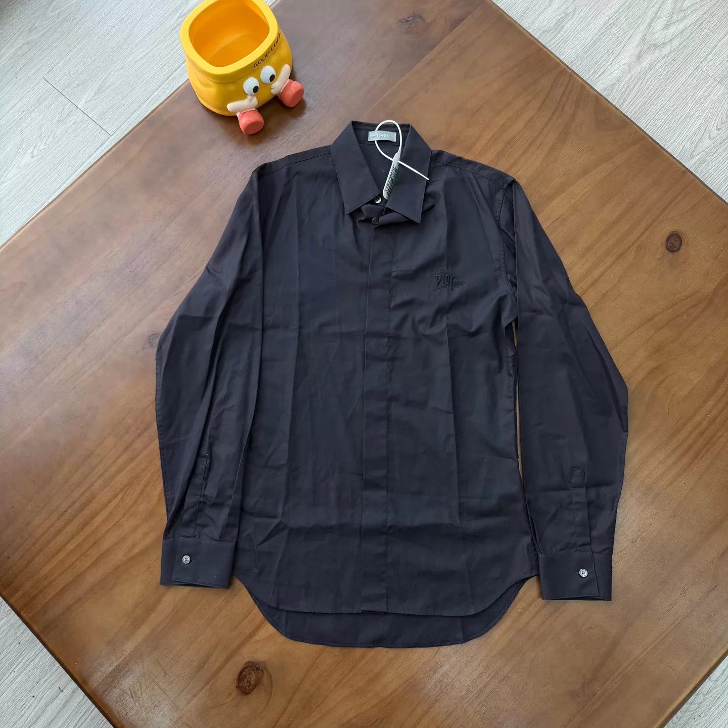 Dior Dior Embroidered Logo Black Shirt 37 Like New Size US XS / EU 42 / 0 - 1 Thumbnail