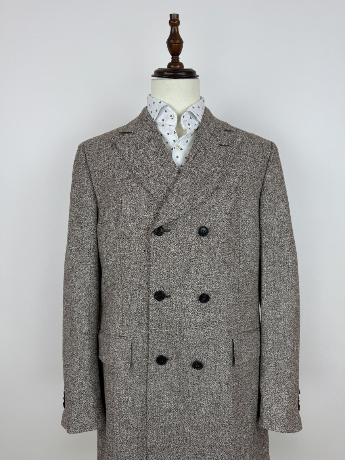 Suitsupply Suitsupply Linen Brown double-breasted coat Mens size 44L Size US XL / EU 56 / 4 - 2 Thumbnail