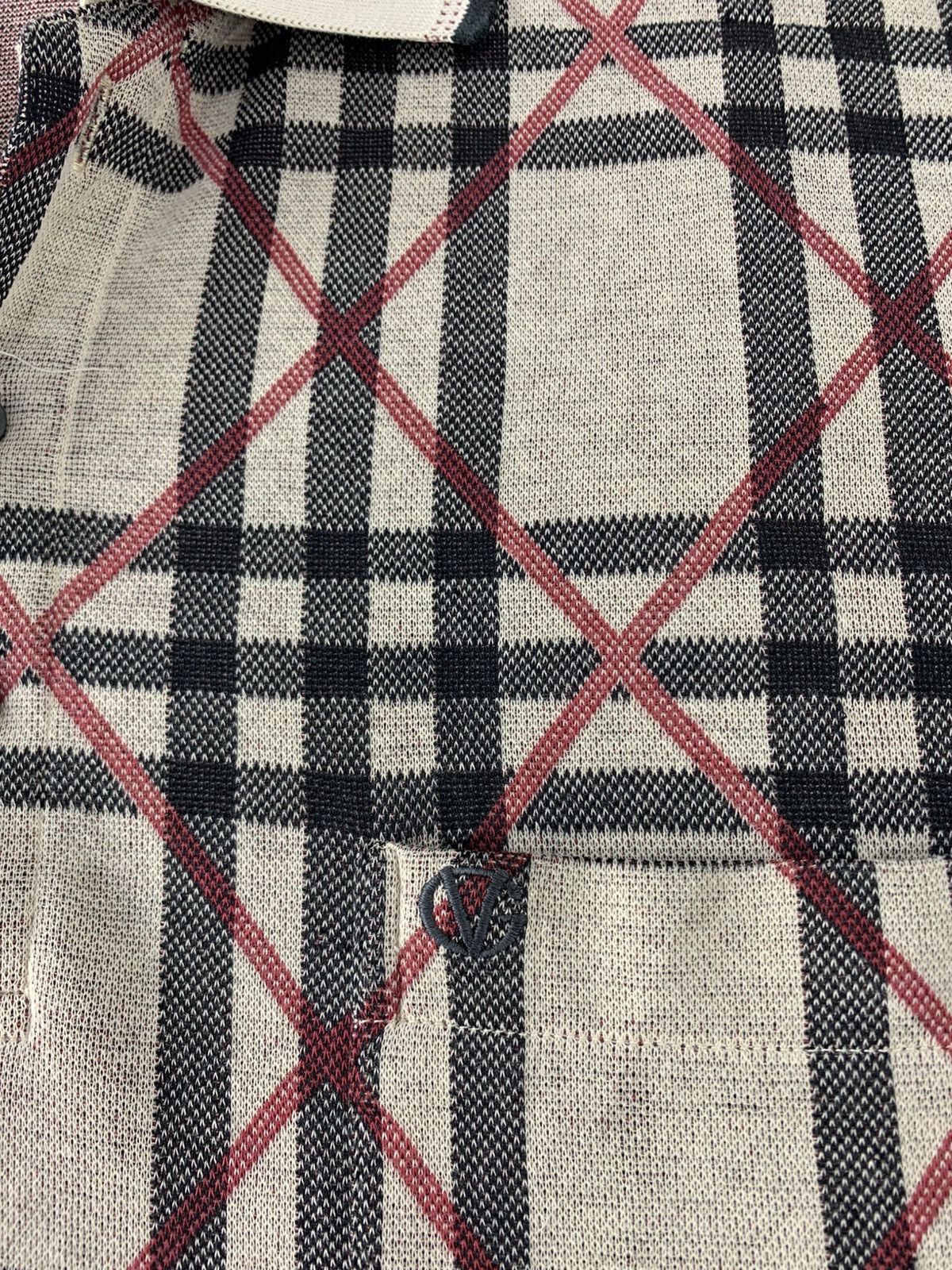 Giovanni Valentino 90s Giovanni Valentino Italy Checked Polo Tee Single Pocket Size US L / EU 52-54 / 3 - 5 Thumbnail