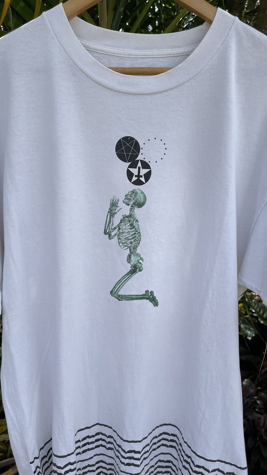 A$AP Rocky vintage’y2k🔥BLACK SCALE🔥Yeezus Skull white Tshirt Size US L / EU 52-54 / 3 - 3 Thumbnail