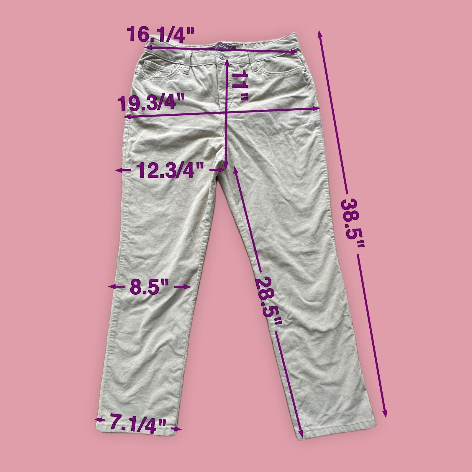 Gloria Vanderbilt Gloria Vanderbilt Amanda Corduroy Slim High Rise Pant Sz 12 Size 34" / US 12 / IT 48 - 3 Thumbnail