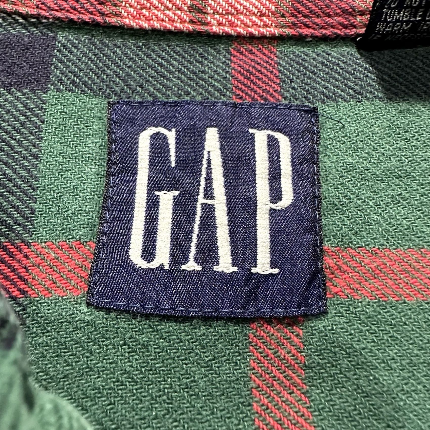 Gap Vintage GAP Shirt Medium Green Plaid Flannel Button Up Long Sleeve Hong Kong Men Size US M / EU 48-50 / 2 - 4 Thumbnail