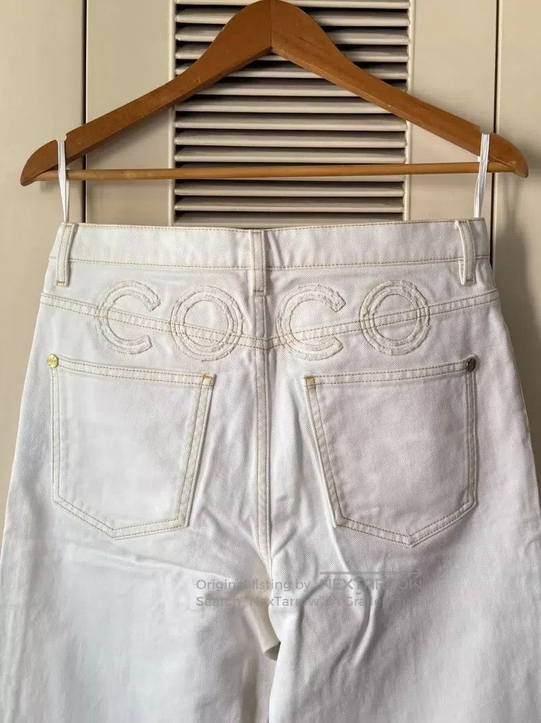 Chanel Chanel "COCO" letter white jeans Size 26" / US 2 / IT 38 - 6 Thumbnail