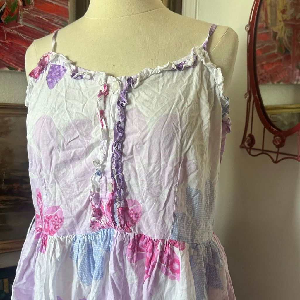 Other jozelle’s purple white pink floral button up tank dress Size M / US 6-8 / IT 42-44 - 2 Thumbnail