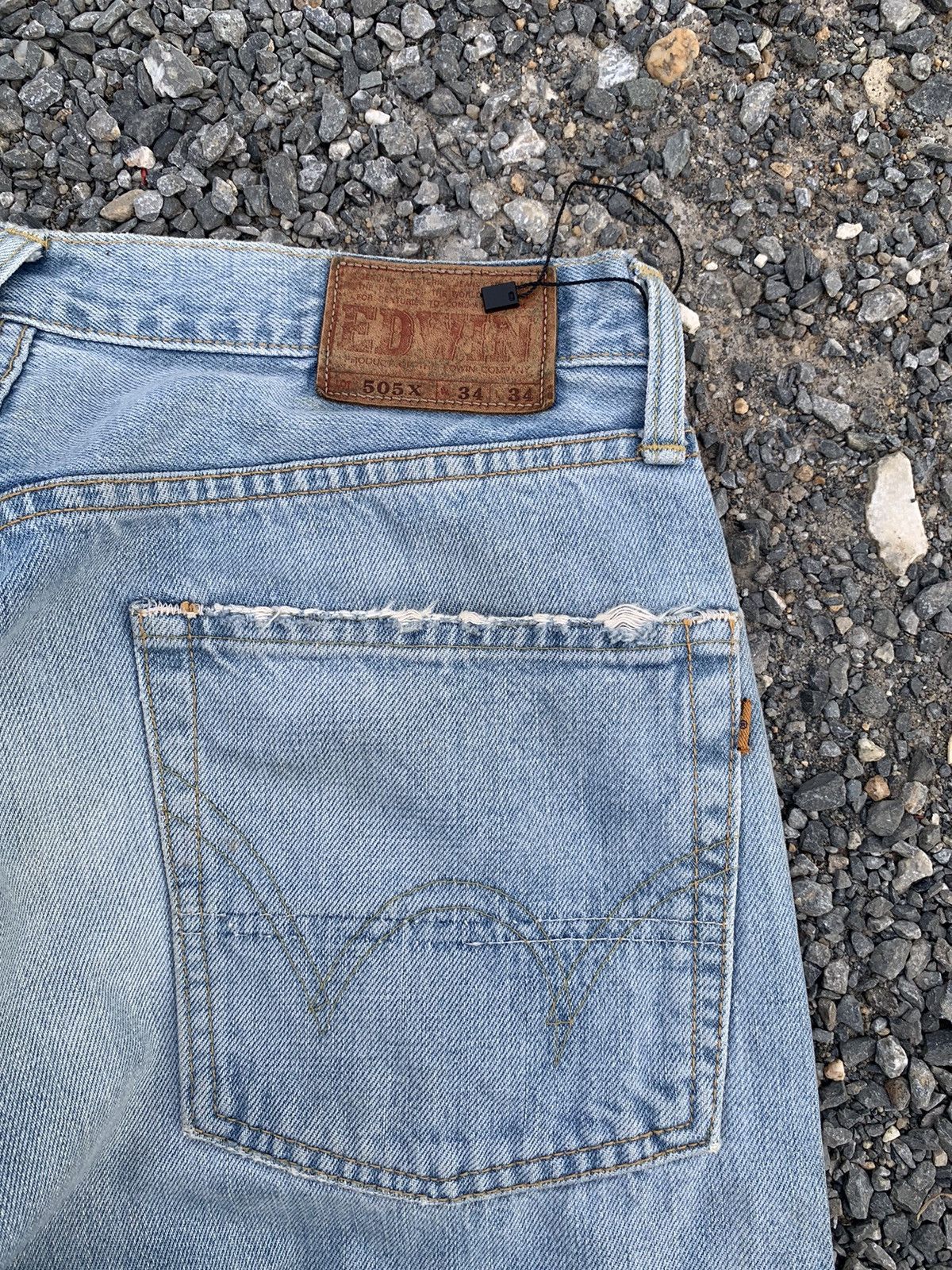 Kapital VINTAGE EDWIN 505X SELVEDGE FADED BAGGY DISTRESSED DENIM Size US 32 / EU 48 - 10 Thumbnail