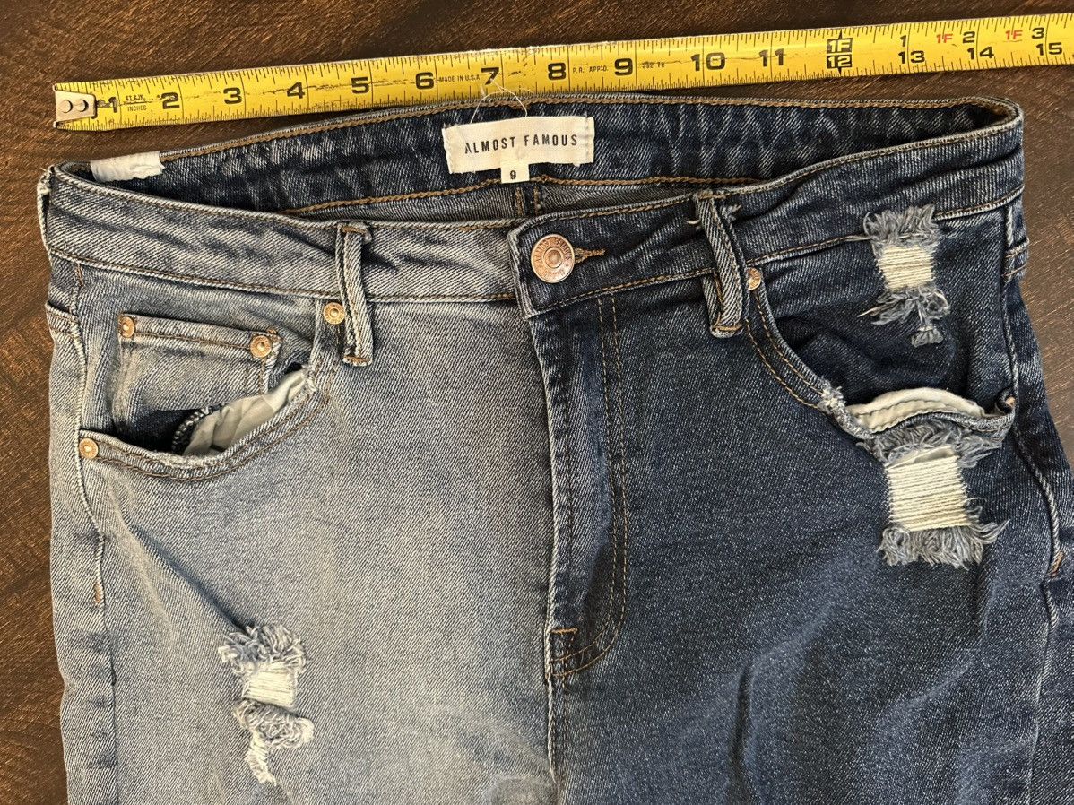 Almost Famous Almost Famous Distressed Split-Color Jeans-Juniors 9 Size 29" - 2 Thumbnail