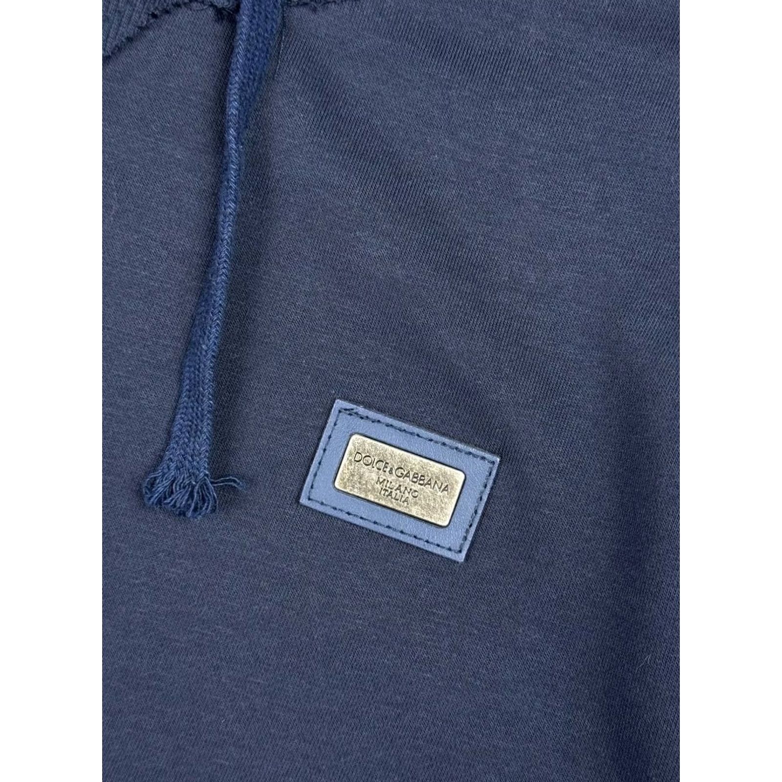 Dolce & Gabbana Dolce Gabbana Hoodie Men Blue Metal Logo Size 50 Size US M / EU 48-50 / 2 - 5 Thumbnail