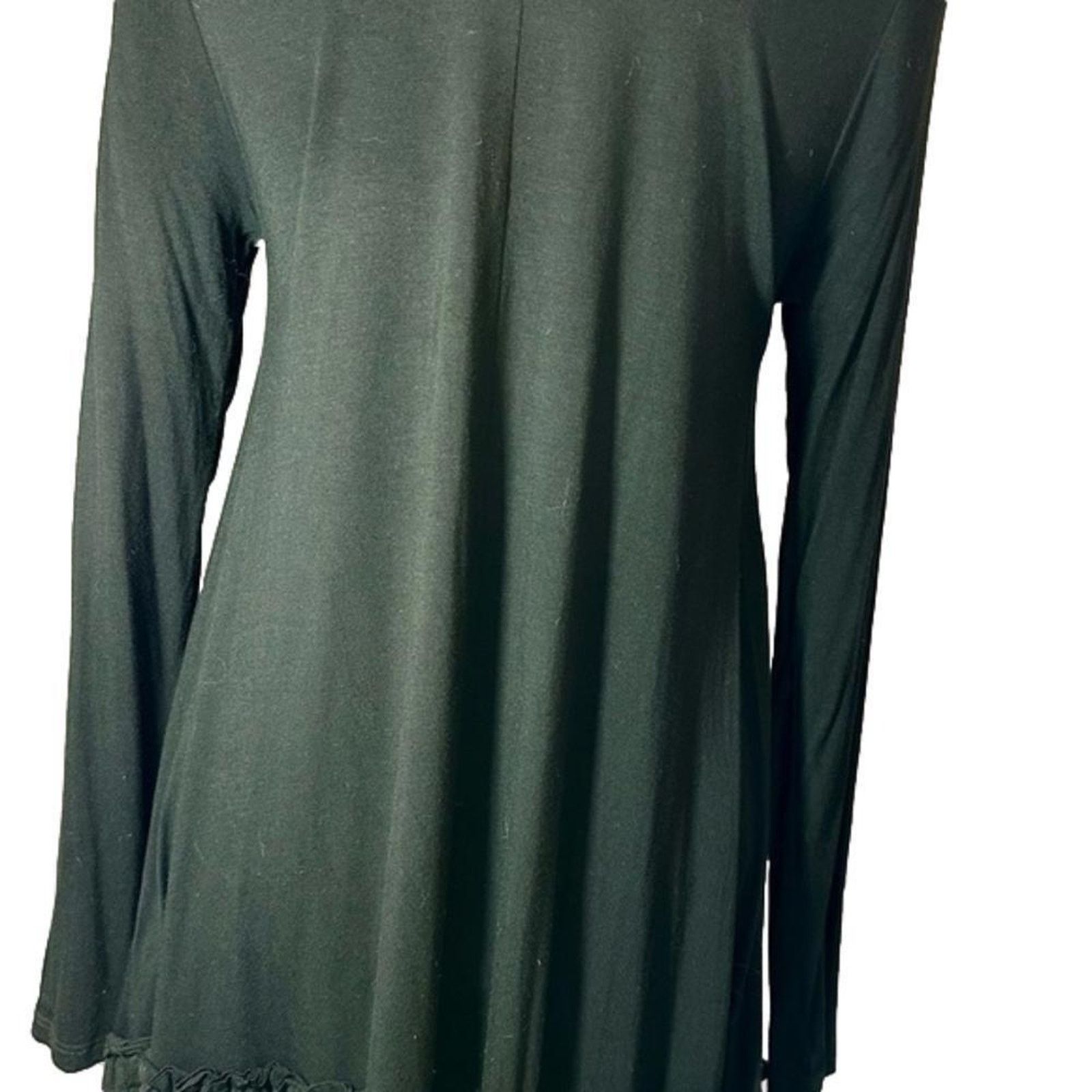 Eastland Layering Easel Long Sleeve Black Tunic Dress Size L / US 10 / IT 46 - 4 Thumbnail
