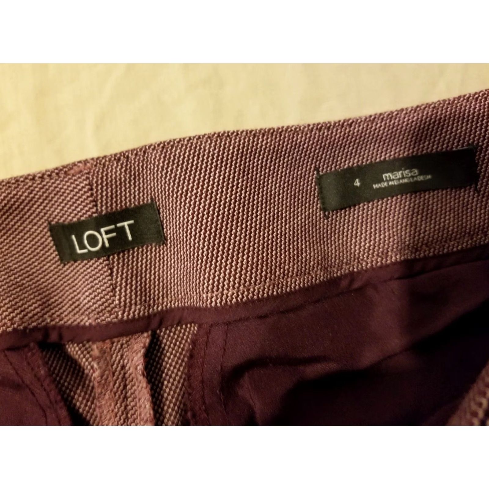 Ann Taylor Womens Ann Taylor Dress Pants 4 Red Slack Trouser Khaki Stretch Pants Womens 4 Red Dress Pants Ann Taylor Size 27" / US 4 / IT 40 - 5 Thumbnail