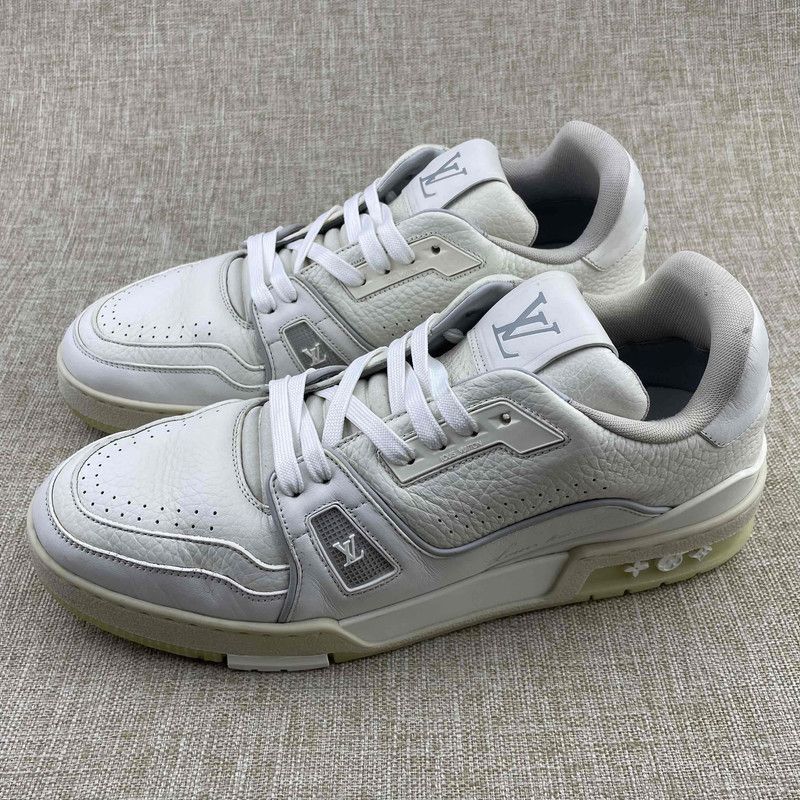 Louis Vuitton Louis Vuitton White Cement Low Top Sneakers - Size US 9.5 / EU 42-43 - 1 Thumbnail