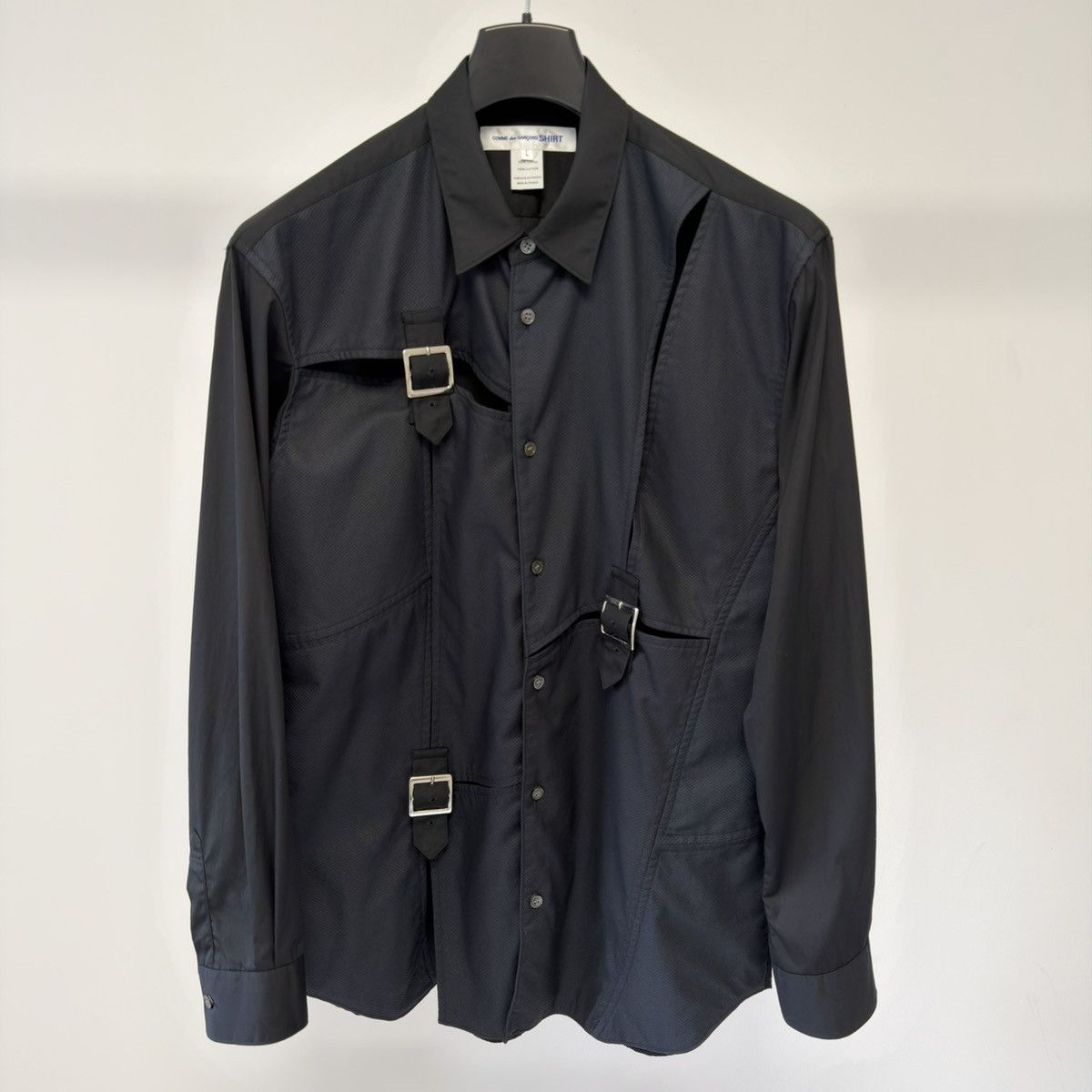 Comme des Garcons Black Patch Work Bondage Strap Shirt Size US M / EU 48-50 / 2 - 2 Thumbnail