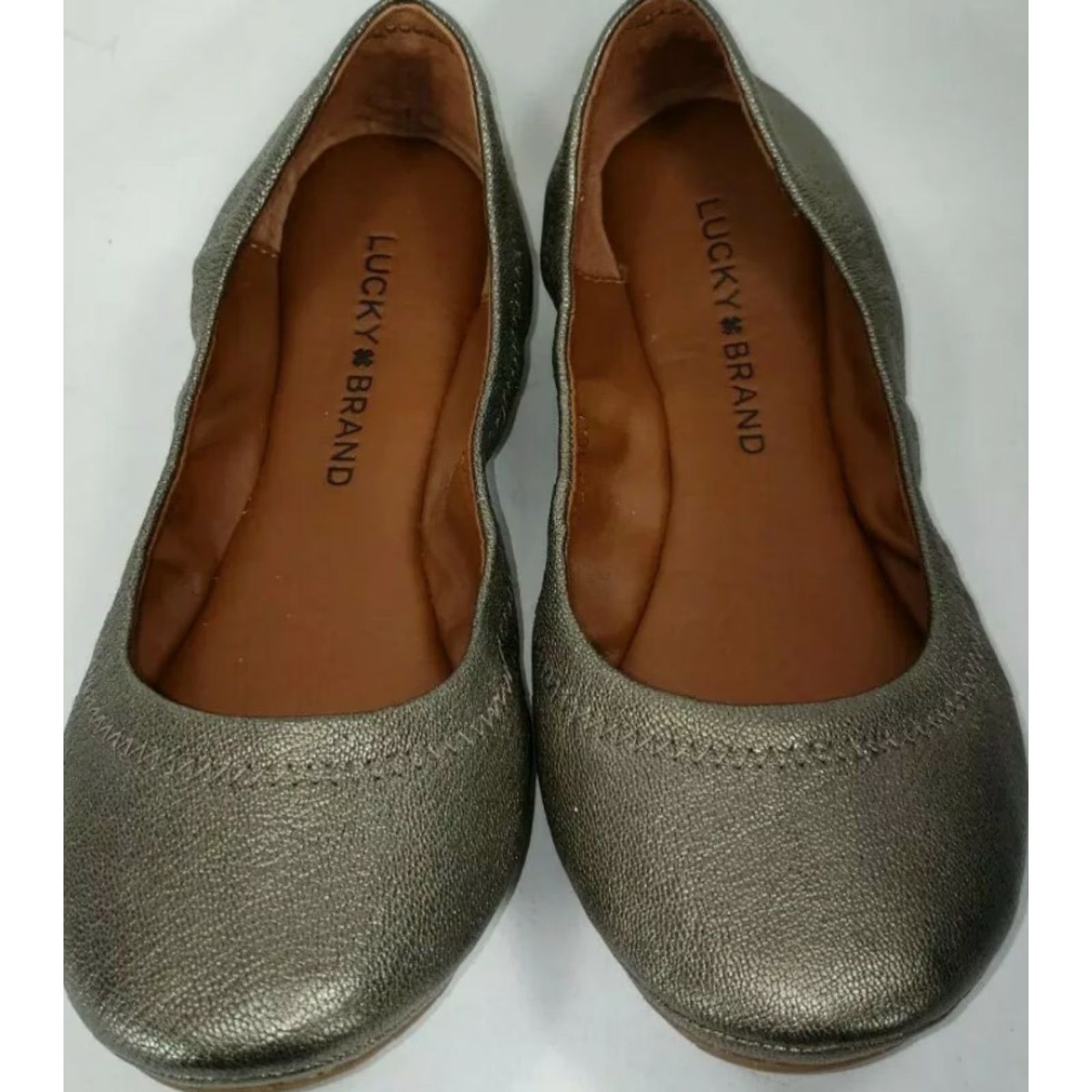 Lucky Brand Lucky Brand Ballet Flats Women's US 6 M Pewter Metallic Slip-on Flat Shoes Size US 6 / IT 36 - 3 Thumbnail