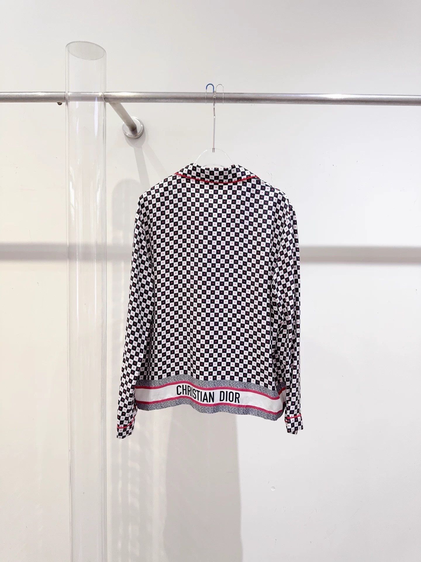 Dior Dior Checkerboard Heart Silk Shirt F38 Size S / US 4 / IT 40 - 3 Thumbnail