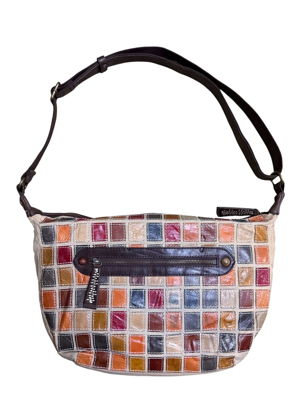 Japanese Brand Dakota Max Multicolored Patchwork Leather Crossbody Size ONE SIZE - 2 Thumbnail