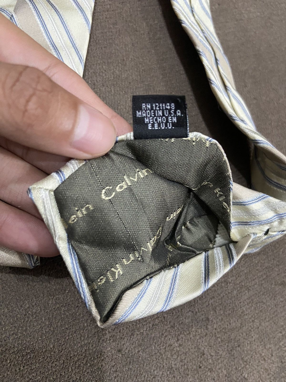Calvin Klein × Vintage Vtg Calvin Klein Men’s Necktie Size ONE SIZE - 3 Thumbnail