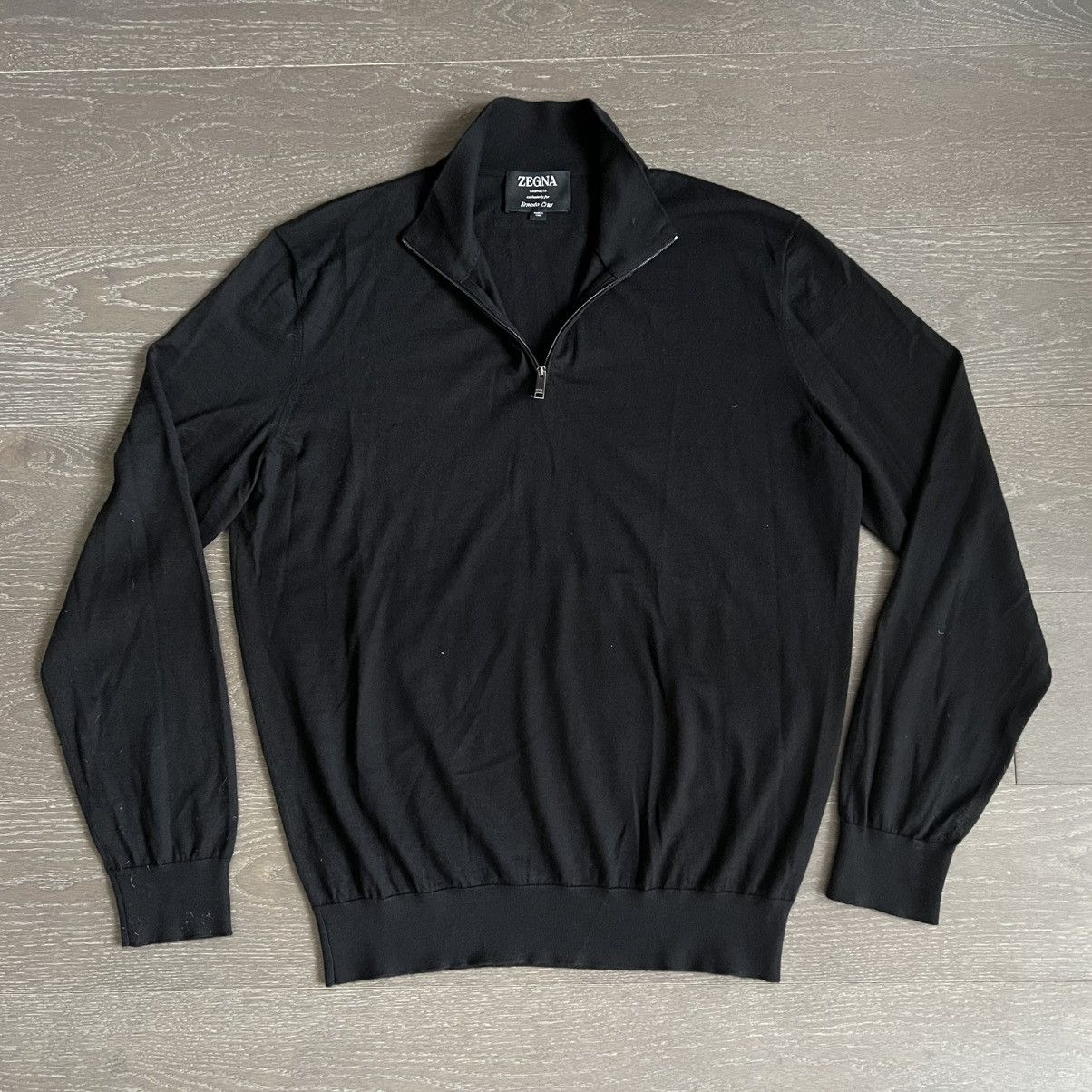 Ermenegildo Zegna Cashmere Silk 1/4 Zip Pullover Sweater Size US XL / EU 56 / 4 - 1 Thumbnail