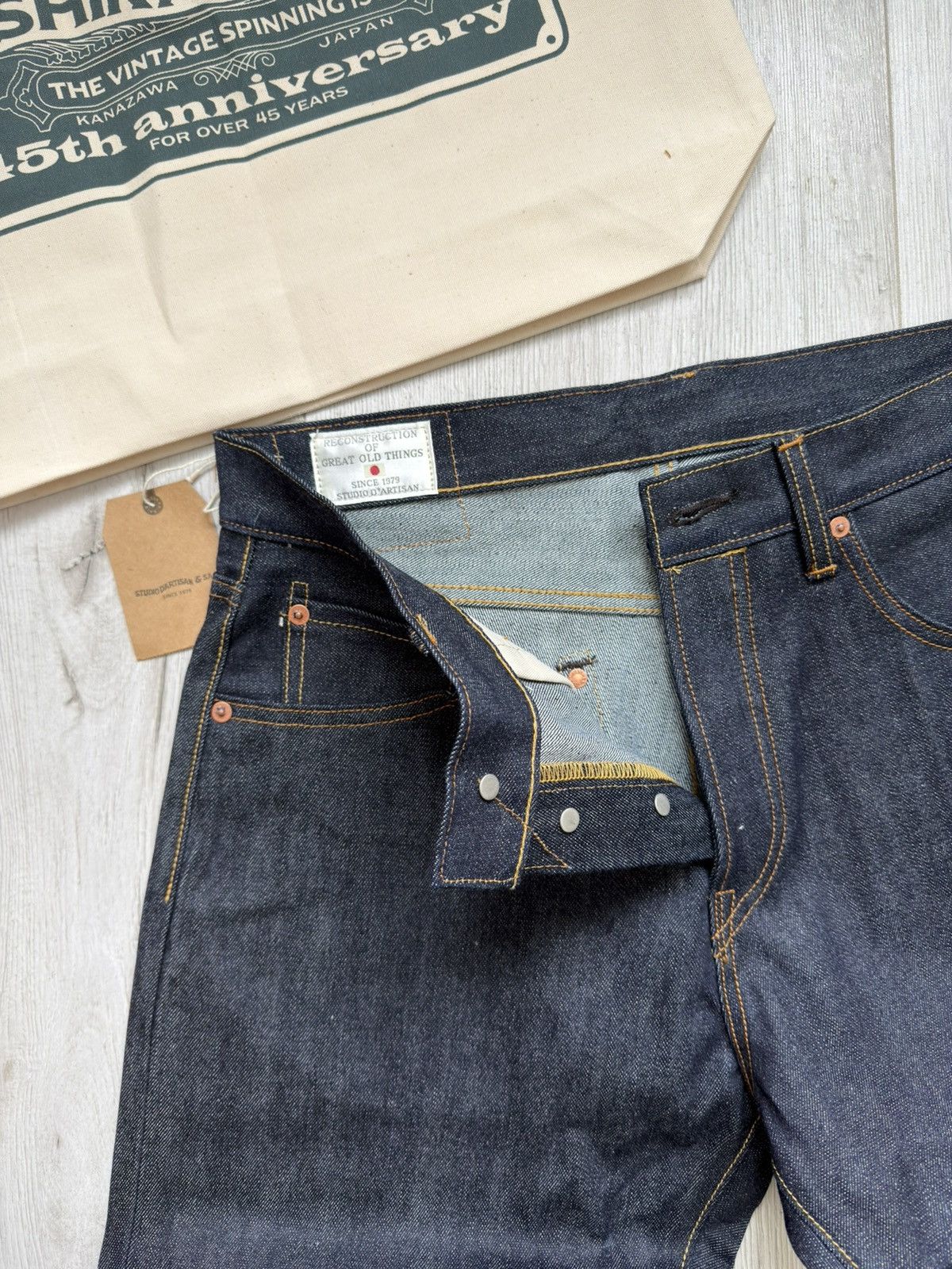Studio D'Artisan Studio D’Artisan 45th Anniversary SP-086 13oz Selvedge W30 Size US 30 / EU 46 - 15 Thumbnail