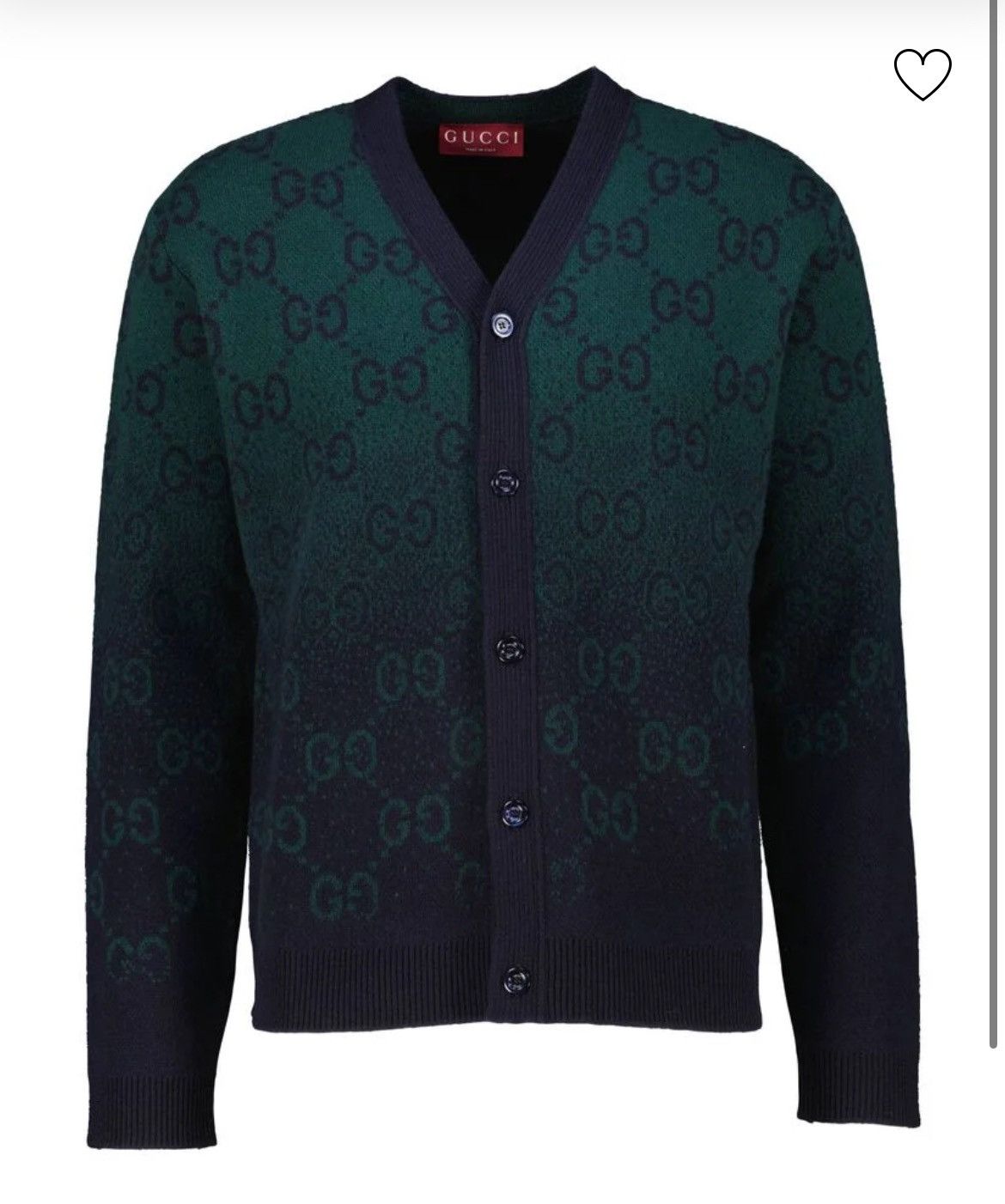 Gucci Gucci | Men's Wool Cardigan GG JACQUARD Regular Fit Size US M / EU 48-50 / 2 - 1 Thumbnail