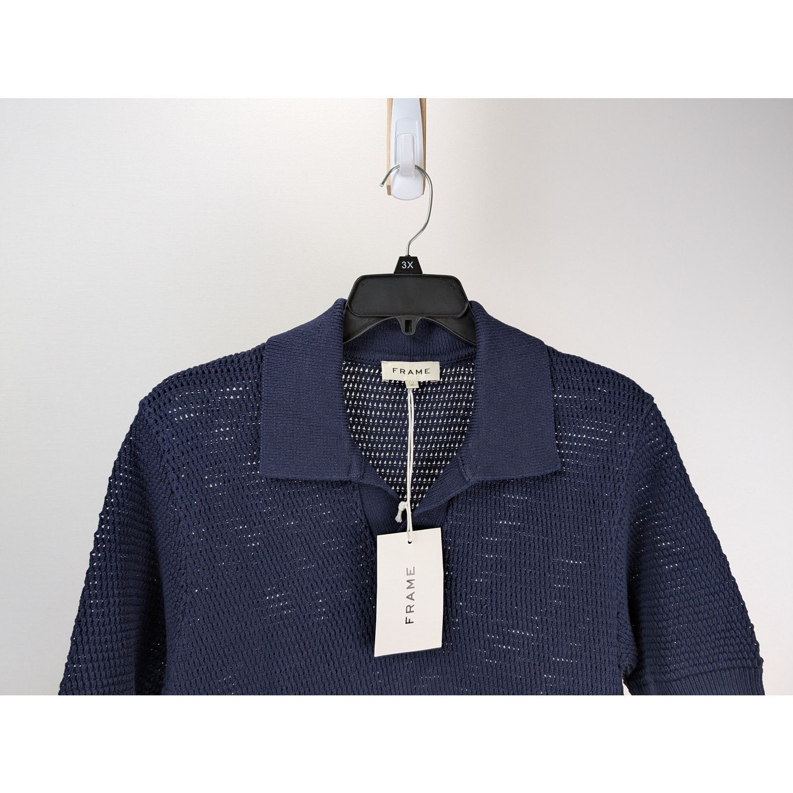 Frame o1rshd1 CC20 Short Sleeve Sweater Polo Shirt in Navy Size US S / EU 44-46 / 1 - 2 Thumbnail