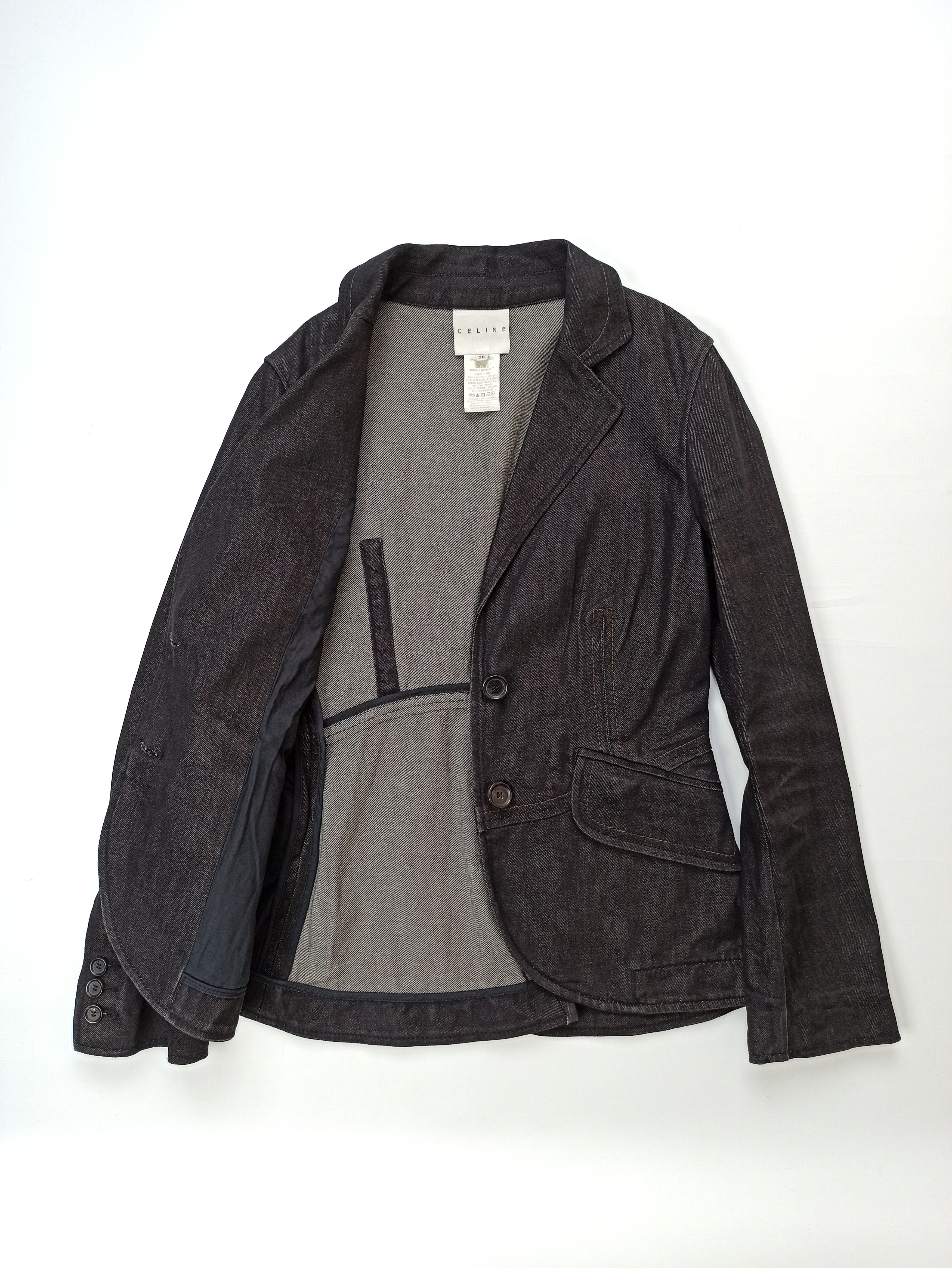 Celine Celine Vintage Denim Blazer Size S / US 4 / IT 40 - 2 Thumbnail