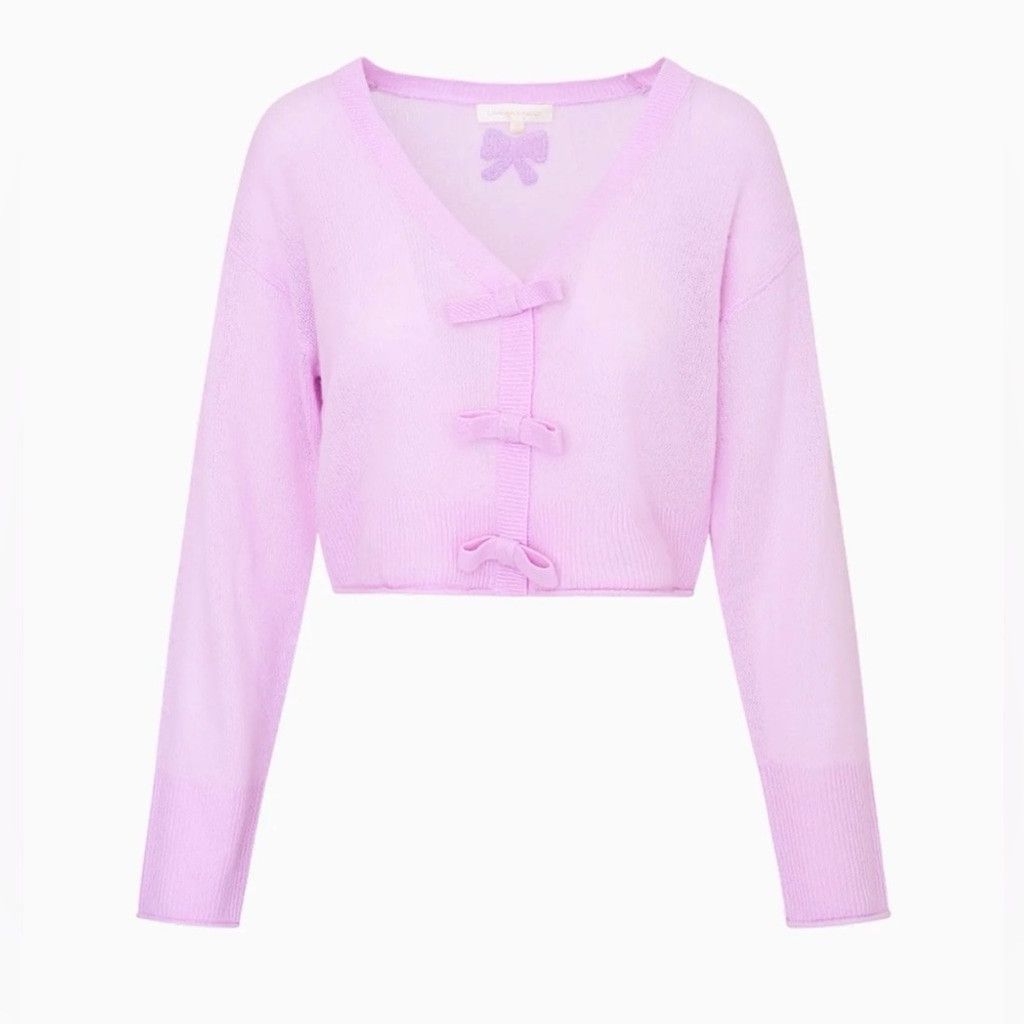 LoveShackFancy LoveShackFancy Luisella Cardigan, Clouded Rose Size M / US 6-8 / IT 42-44 - 6 Thumbnail