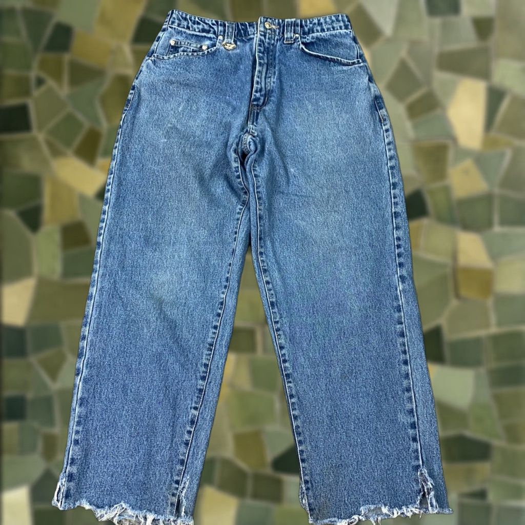 Vintage VINTAGE VIGOSS Jeans Mens 34x29 Baggy Loose Denim Blue 90s Grunge Streetwear Size US 31 - 1 Thumbnail