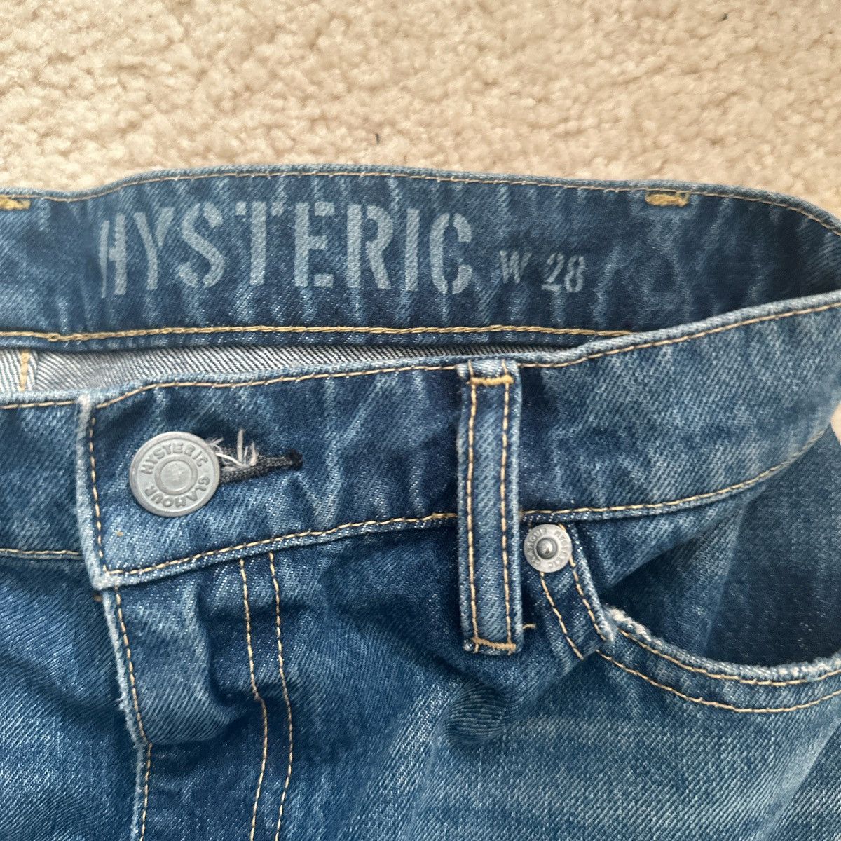 Hysteric Glamour Studded hysteric denim, 2000s Size US 28 / EU 44 - 3 Thumbnail