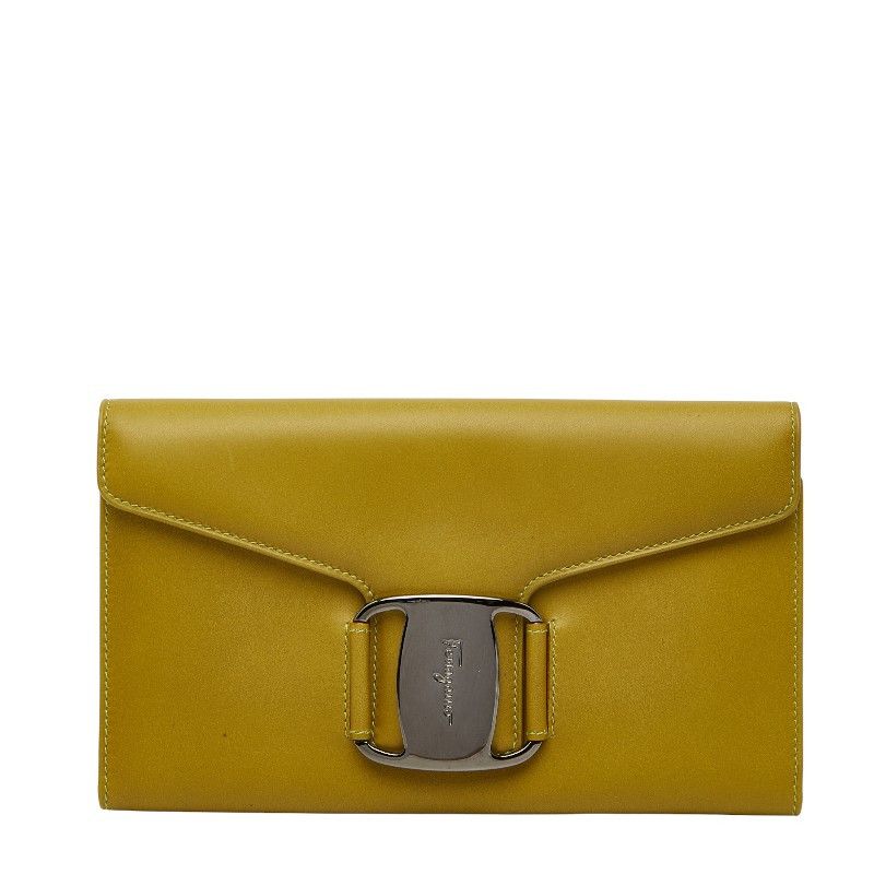 Salvatore Ferragamo Salvatore Ferragamo Vara Leather Long Wallet Leather Long Wallet Duty Free For Usa in Green, Women's