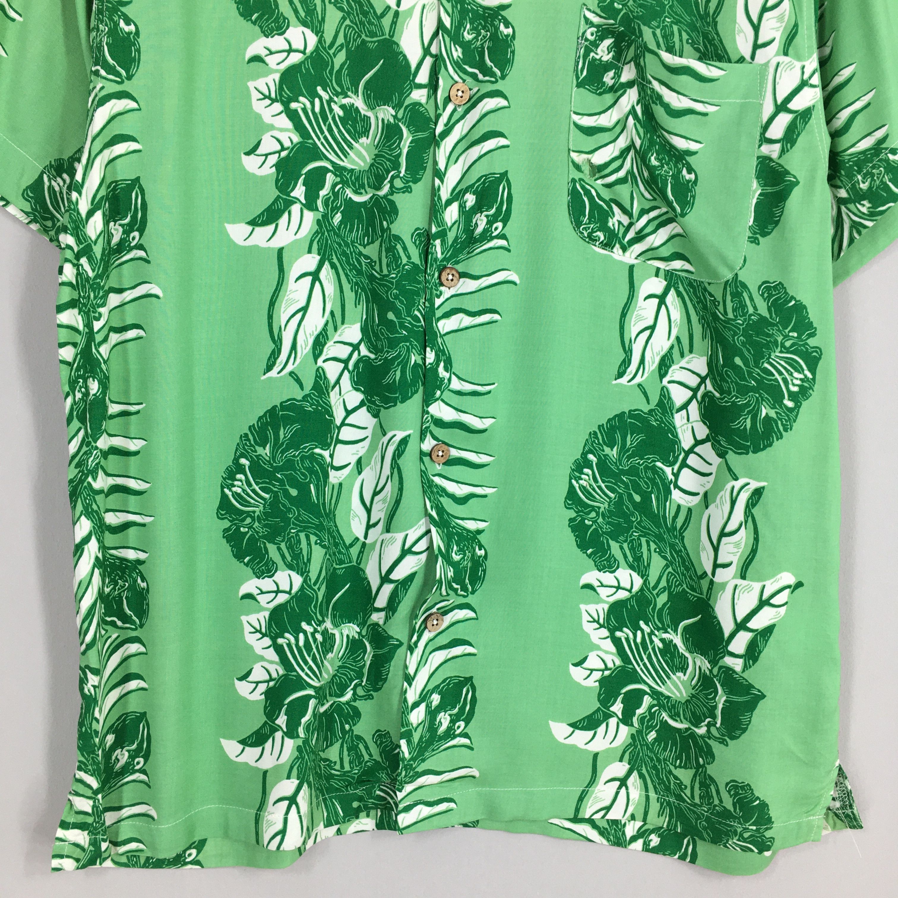 Other Vintage 80s Hawaii Aloha Surfwear Beach Green Shirt Large Size US L / EU 52-54 / 3 - 4 Thumbnail