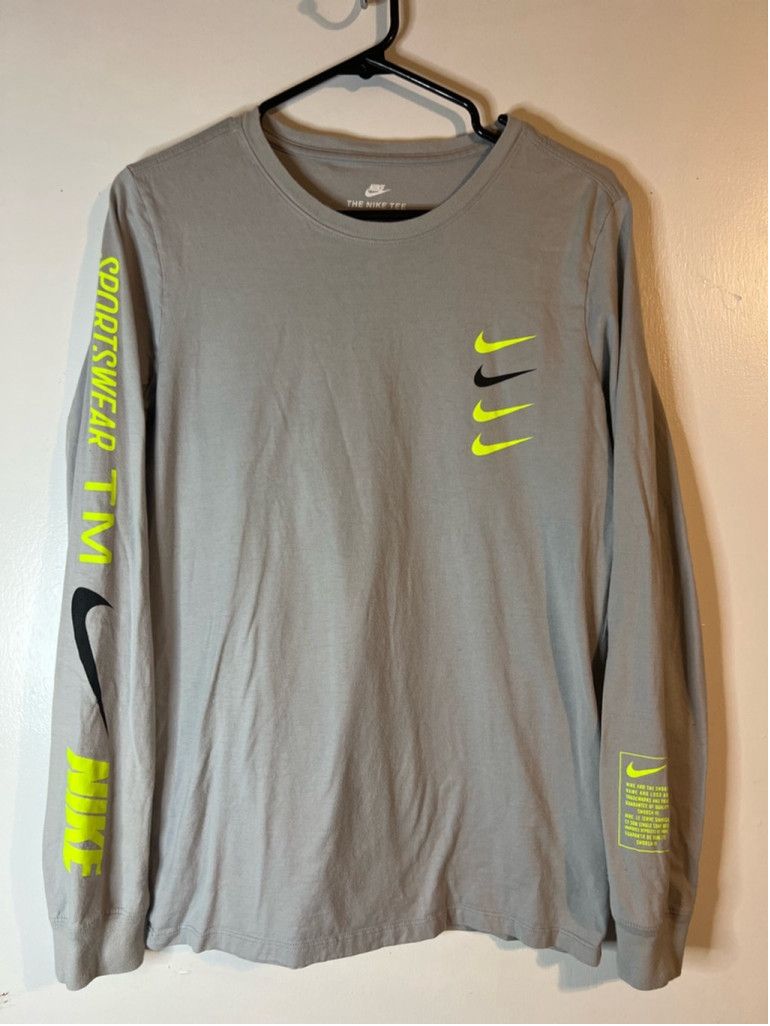 Nike Men's Nike Long Sleeve T-Shirt Size S Gray Size US S / EU 44-46 / 1 - 1 Thumbnail